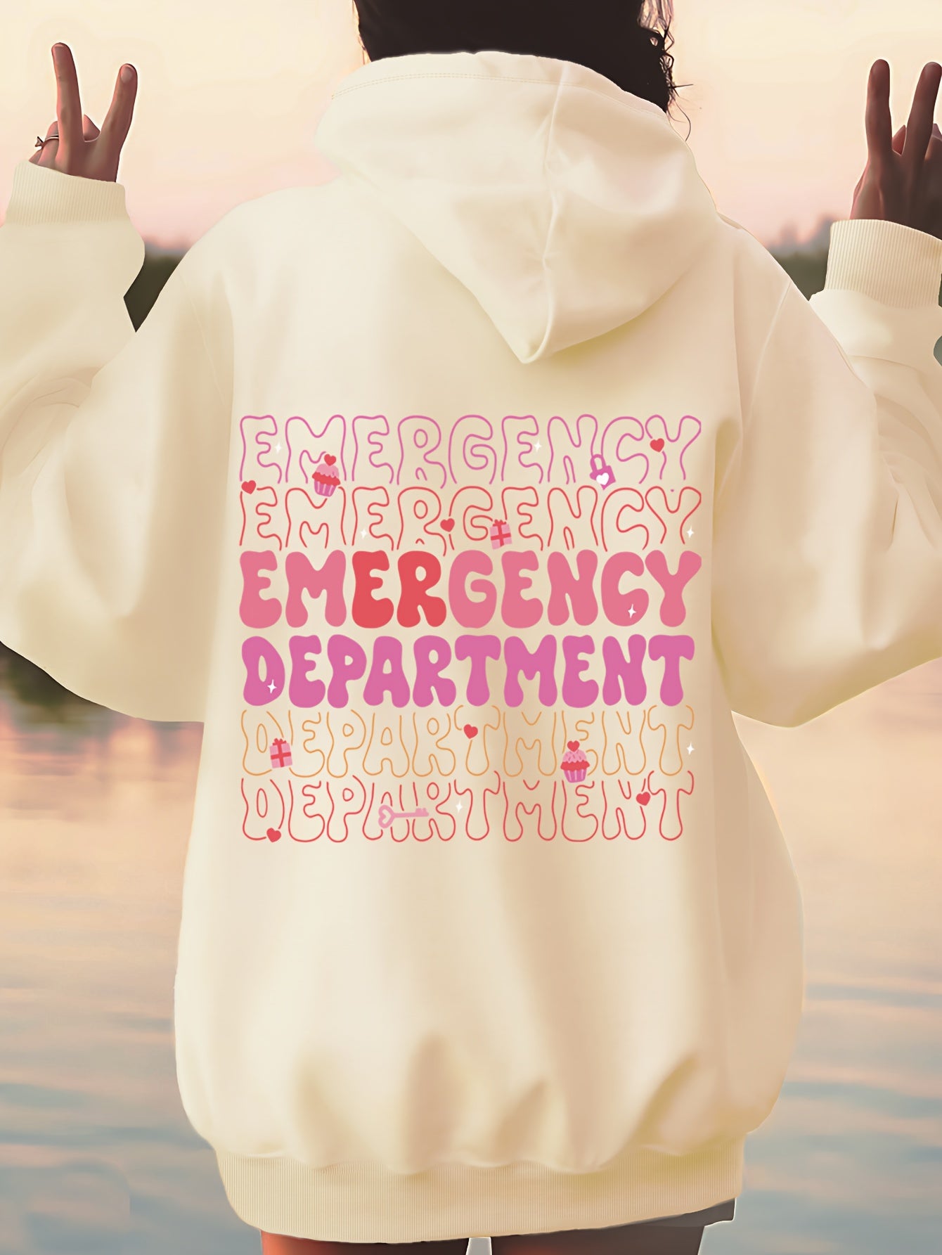 Women'S Casual Printed Graphic Hoodie