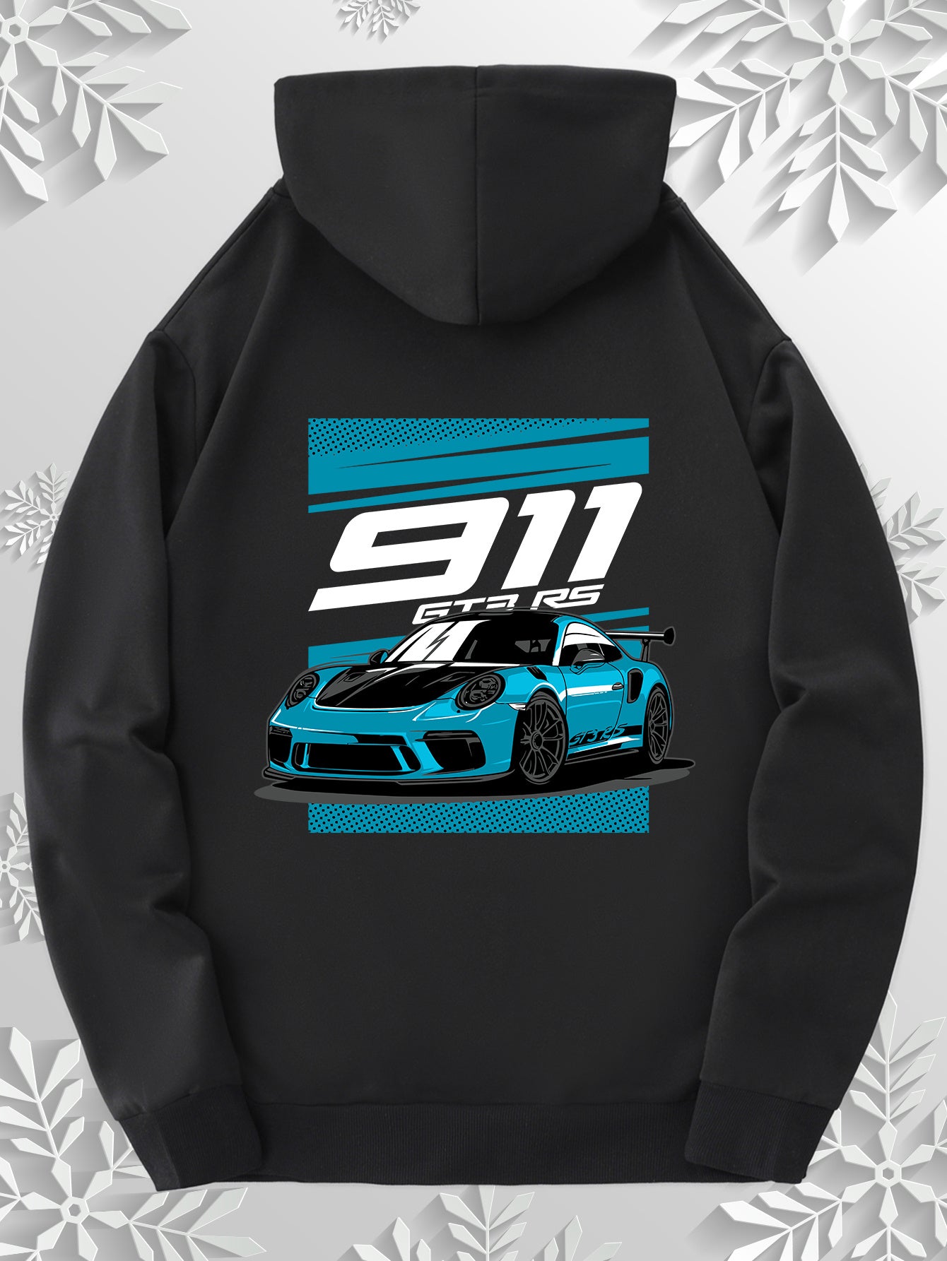 Cartoon sports car style hoodie | Cool racing car print design on the back, simple front, paying tribute to the classics, 9 colors to freely match, the best choice for car enthusiasts!
