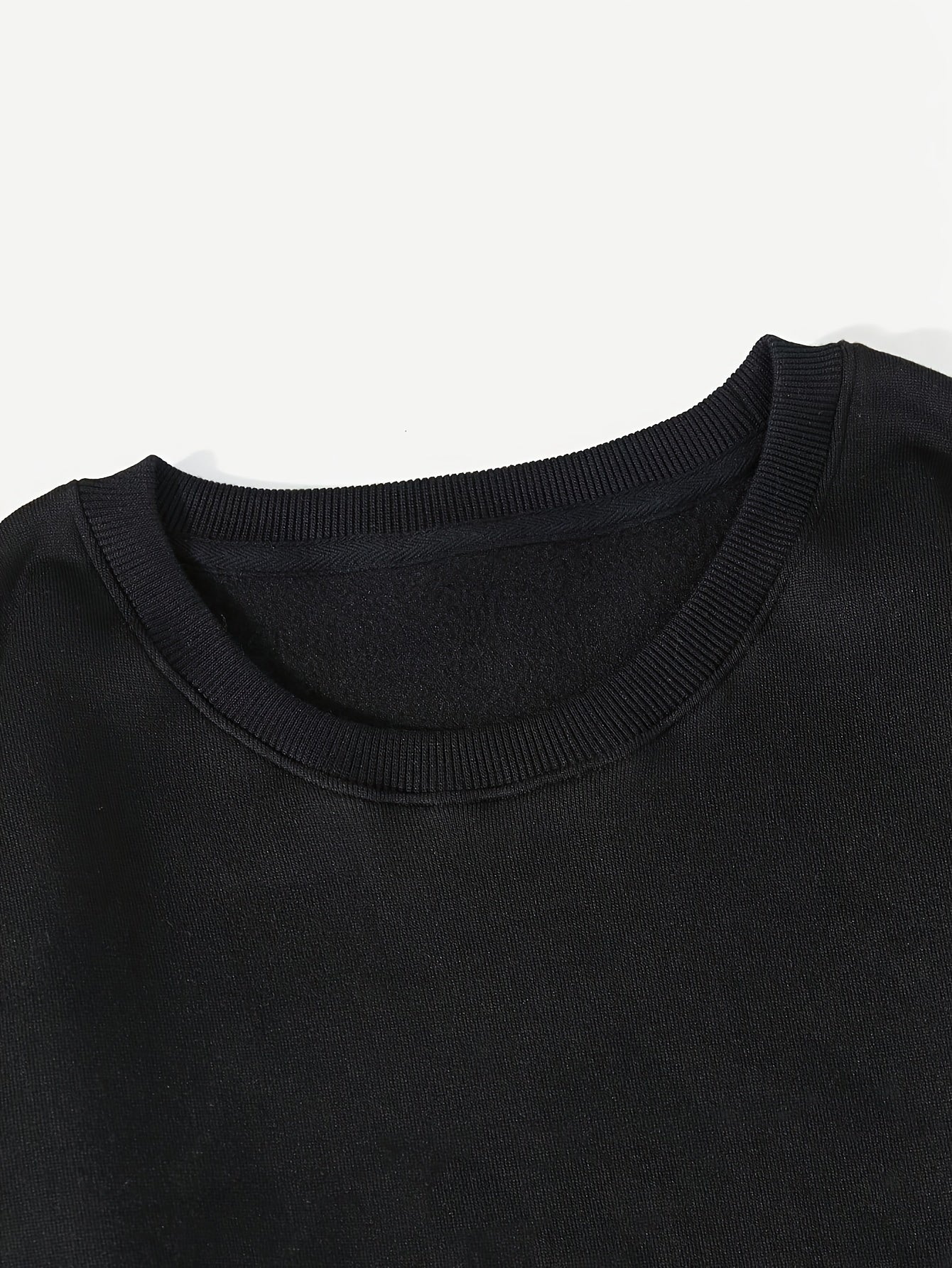 Women'S Long Sleeve Round Neck Sweatshirt with Bear Print, Casual Sports Hoodie, Polyester, Solid Color, No Belt, All-Season, Knitted Fabric, Adult Top