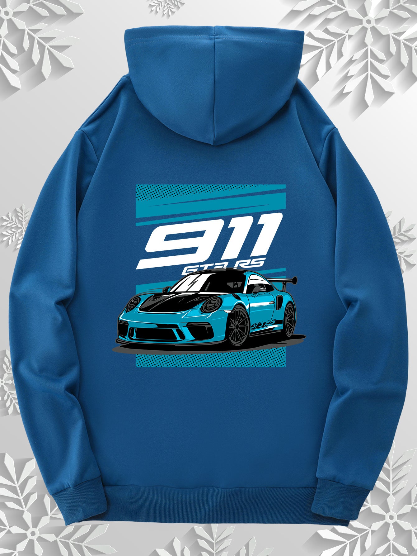 Cartoon sports car style hoodie | Cool racing car print design on the back, simple front, paying tribute to the classics, 9 colors to freely match, the best choice for car enthusiasts!