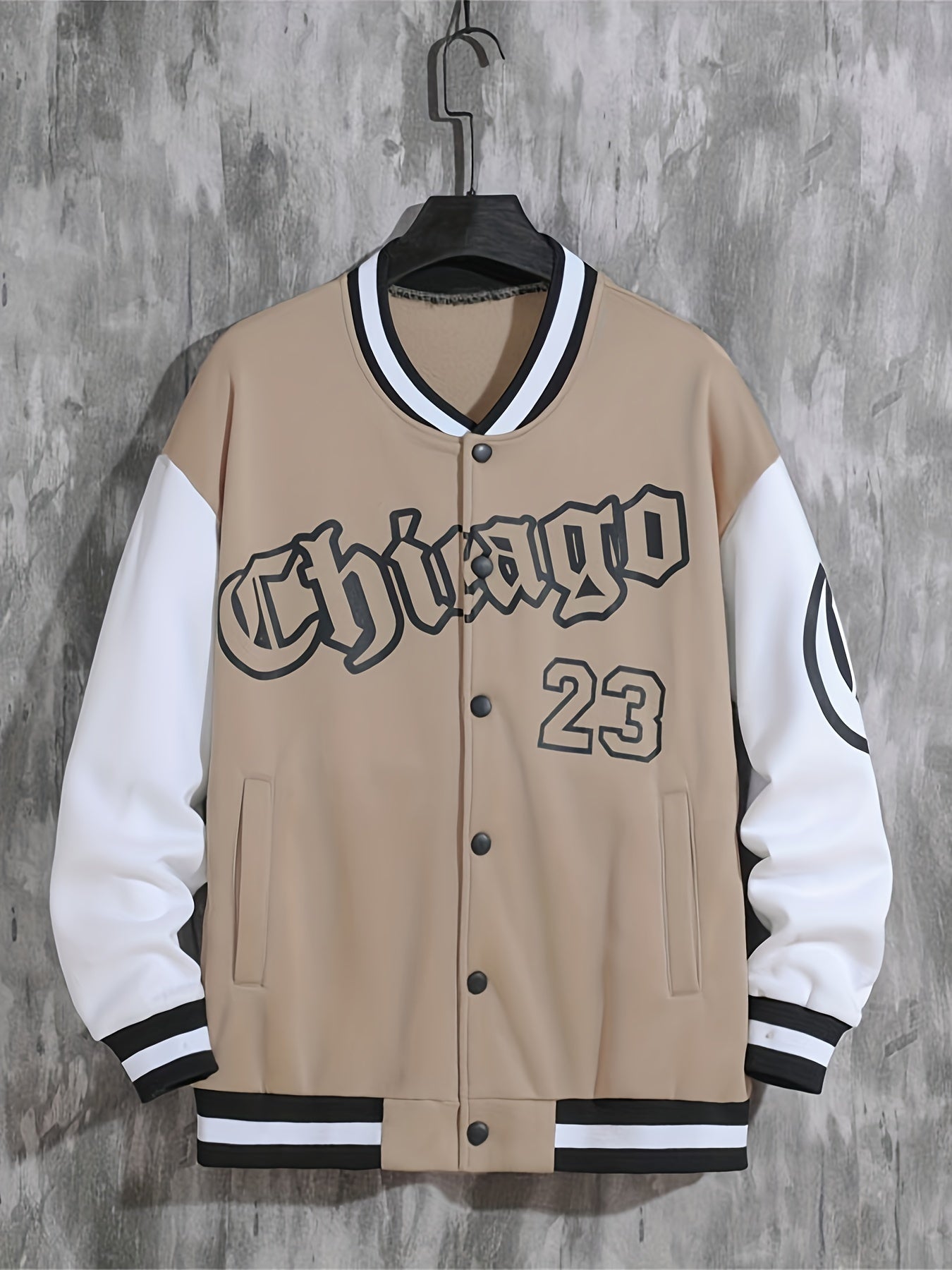 Spring And Autumn Street Men's Fashion Trend Loose Casual Baseball Uniform Jacket, Suitable For Outdoor And Dating
