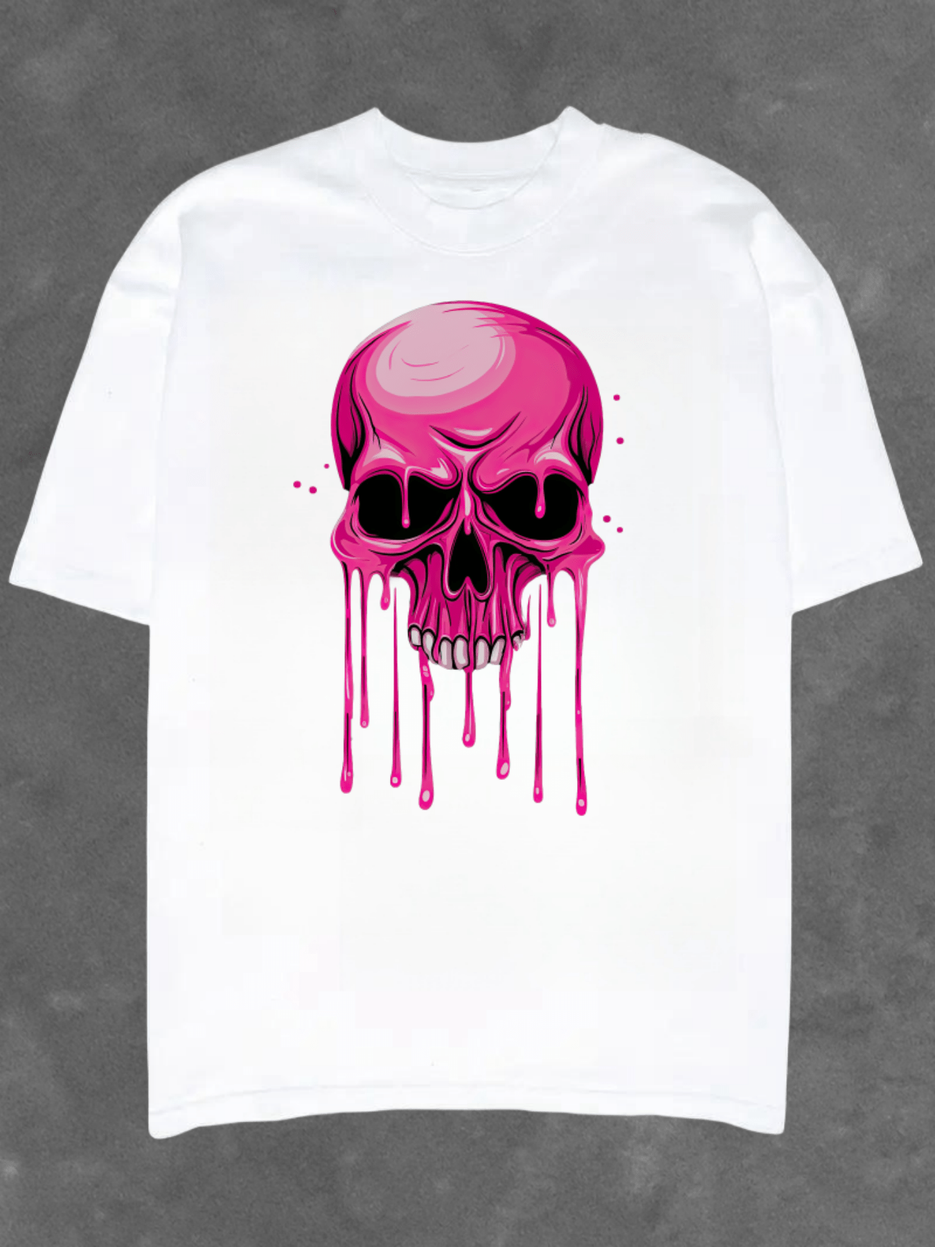Men's Casual Cartoon Skull Graphic Tee - Soft Polyester, Round Neck, Short Sleeve, Machine Washable