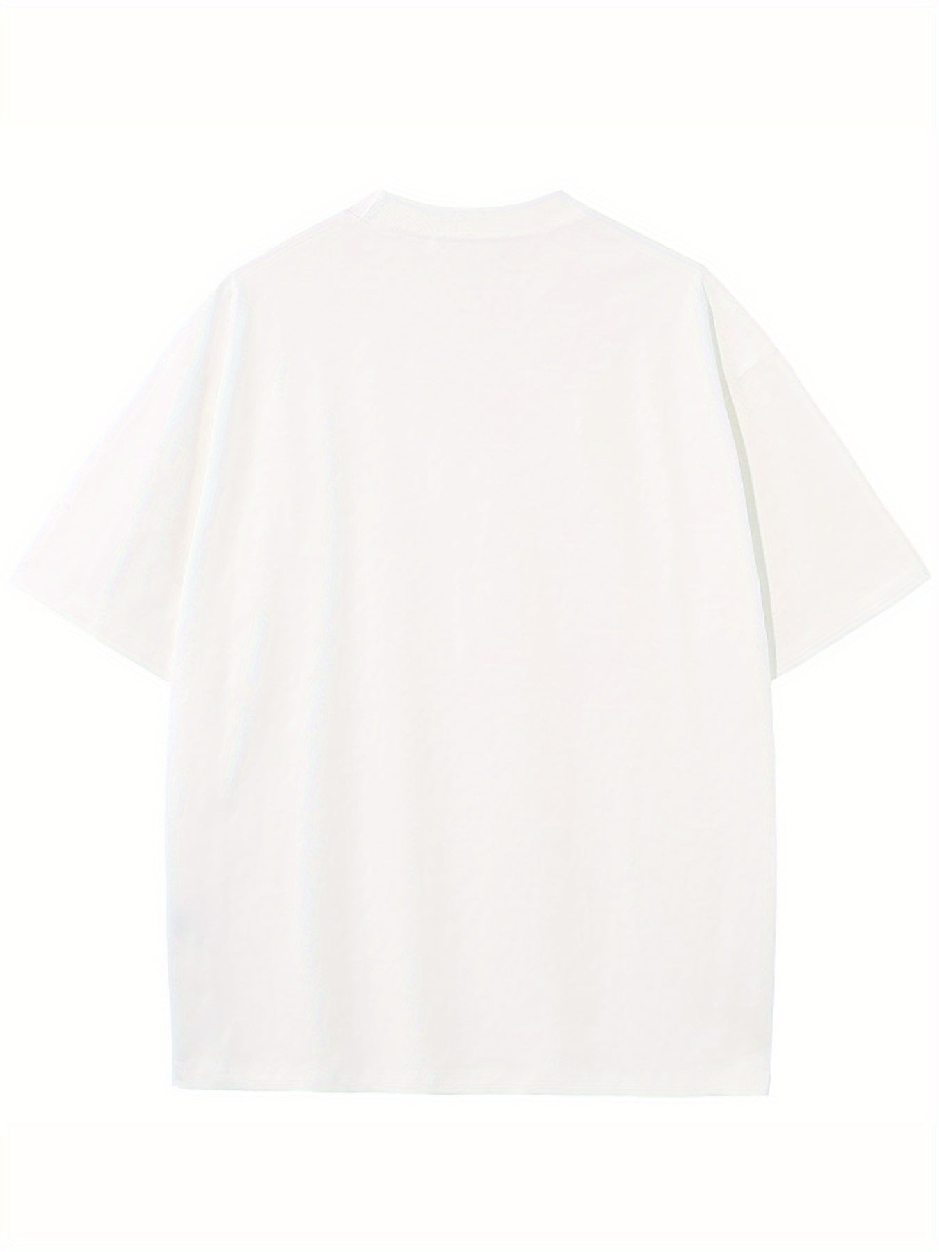 Men'S Hip Hop Man Print T-Shirt, Cotton, Vintage Style, Round Neck, Soft And Breathable, Summer Casual Wear For Adults