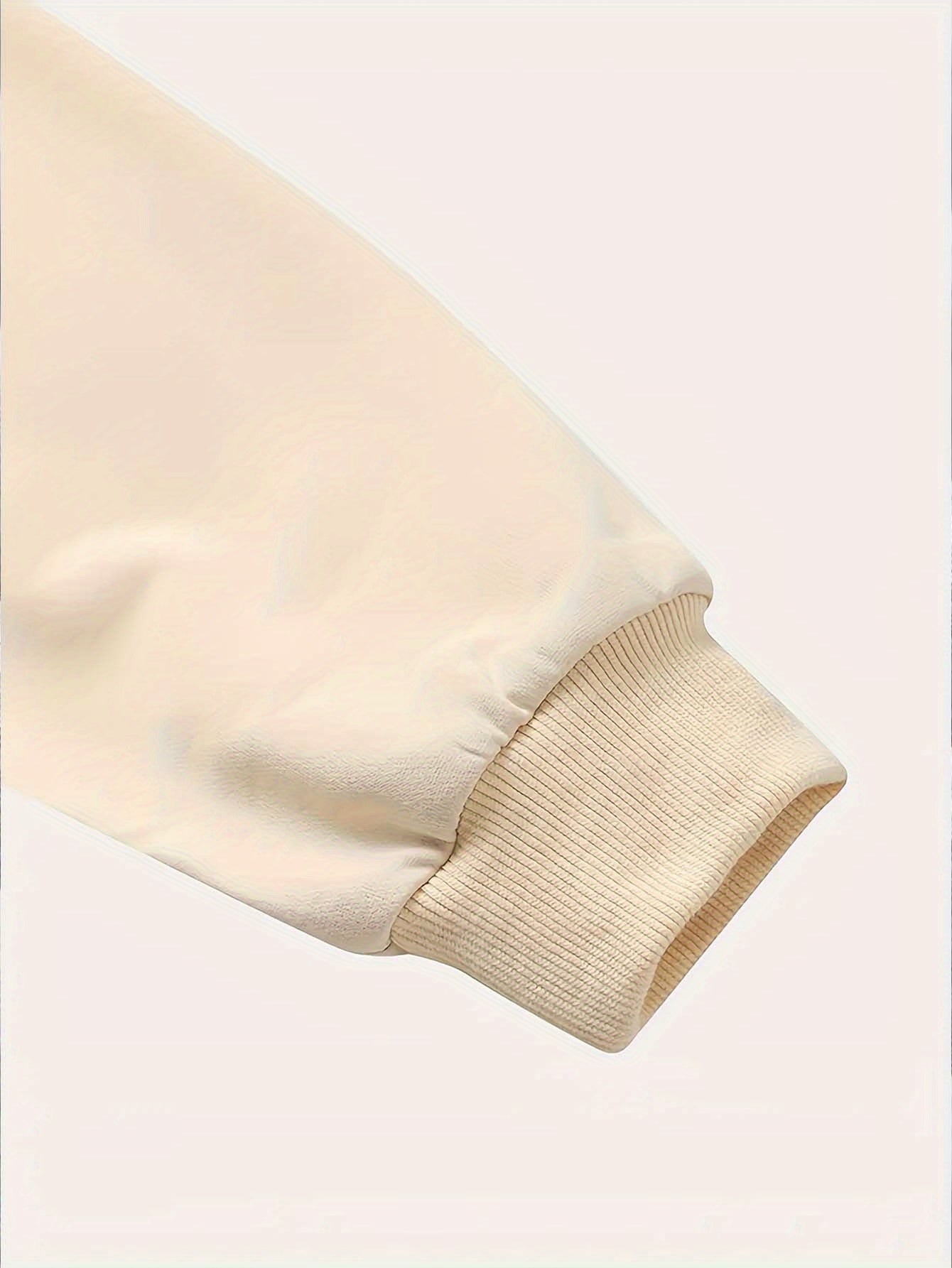 A Casual Sports Sweatshirt With A Simple Panda Print For Women With Long Sleeves And A Round Neck.