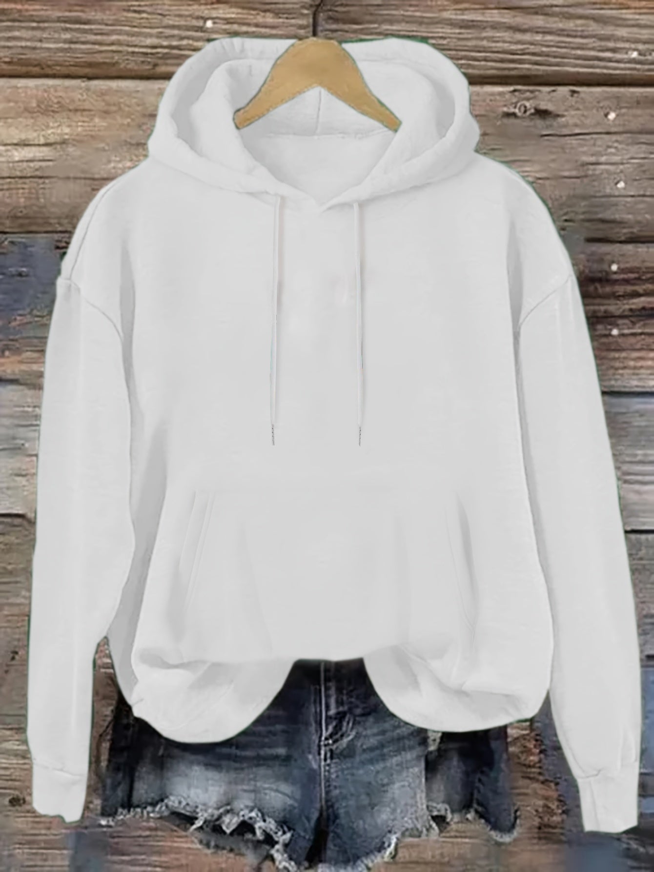 Women's Casual Letter Print Hoodie with Drawstring - Cozy Knit Pullover for Fall & Winter, Machine Washable