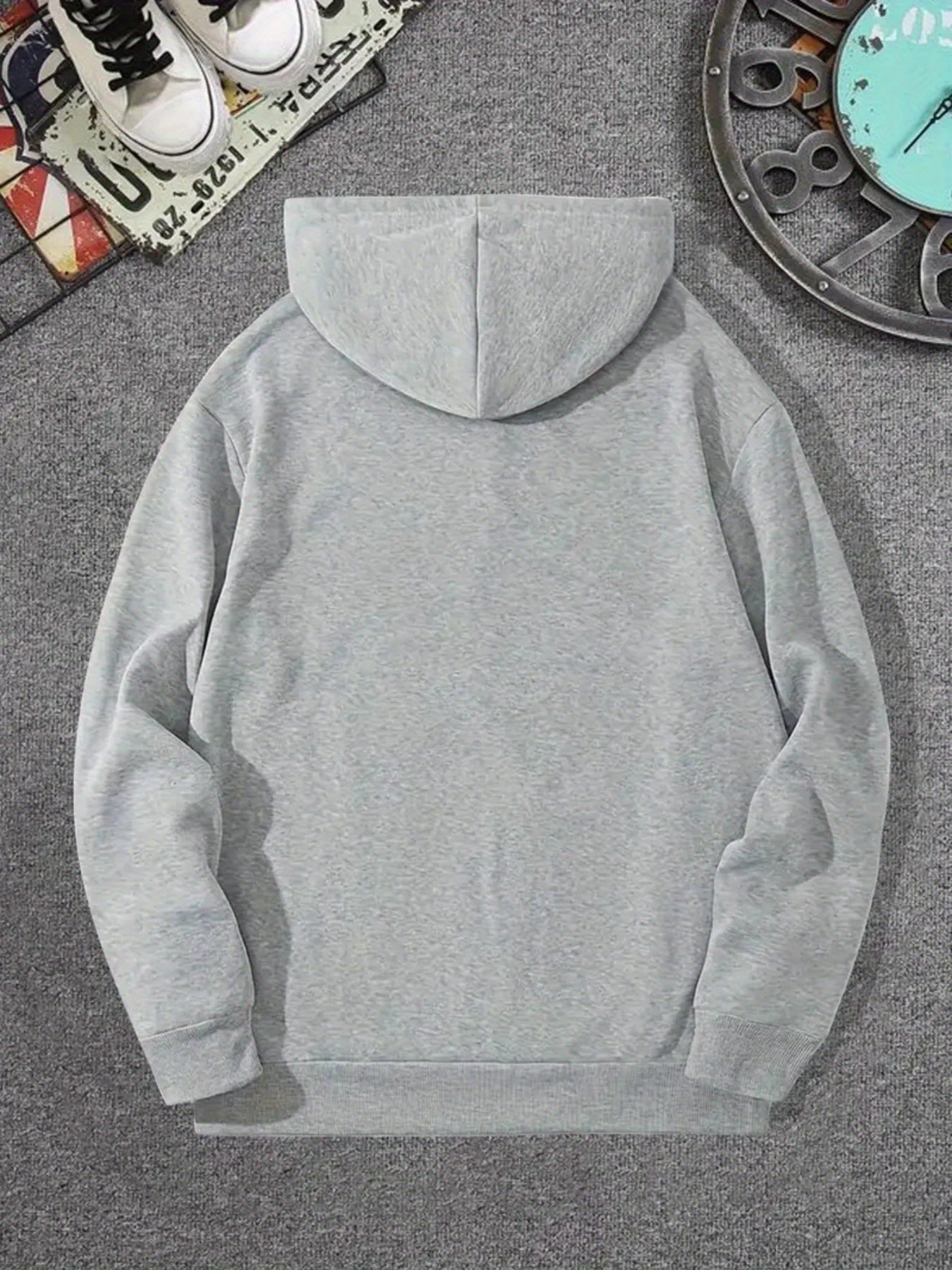 KOURRTER Unisex Cartoon Graphic Hoodie – Four Seasons Casual Knit Fabric Regular Fit with Pocket, 100% Polyester Geometric-pattern Hooded Sweatshirt with Slight Stretch