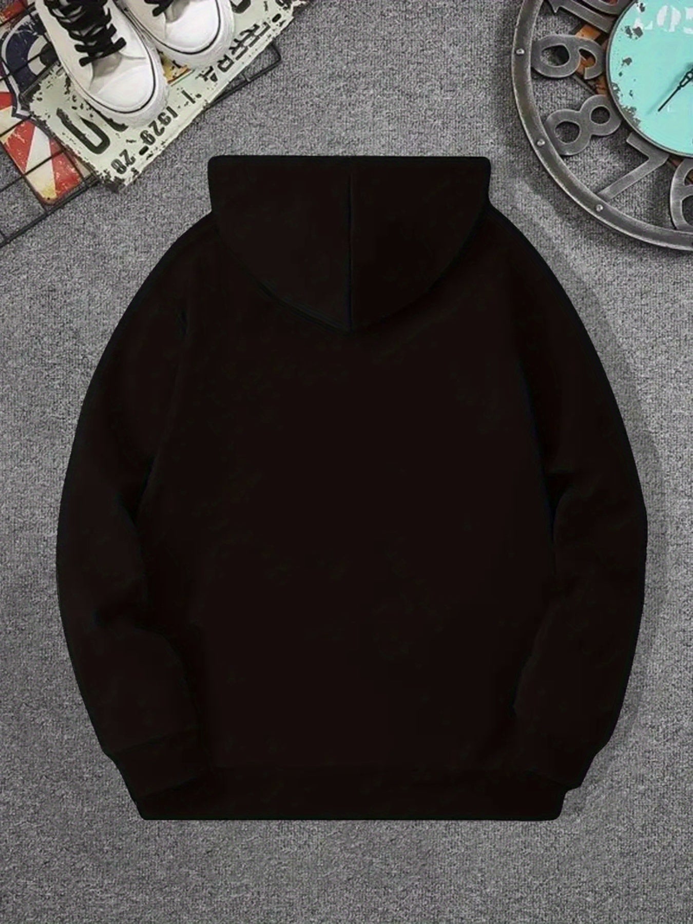 KOURRTER Unisex Cartoon Graphic Hoodie – Four Seasons Casual Knit Fabric Regular Fit with Pocket, 100% Polyester Geometric-pattern Hooded Sweatshirt with Slight Stretch