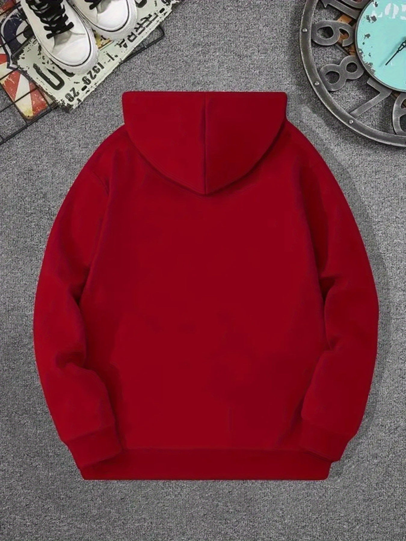 KOURRTER Unisex Cartoon Graphic Hoodie – Four Seasons Casual Knit Fabric Regular Fit with Pocket, 100% Polyester Geometric-pattern Hooded Sweatshirt with Slight Stretch