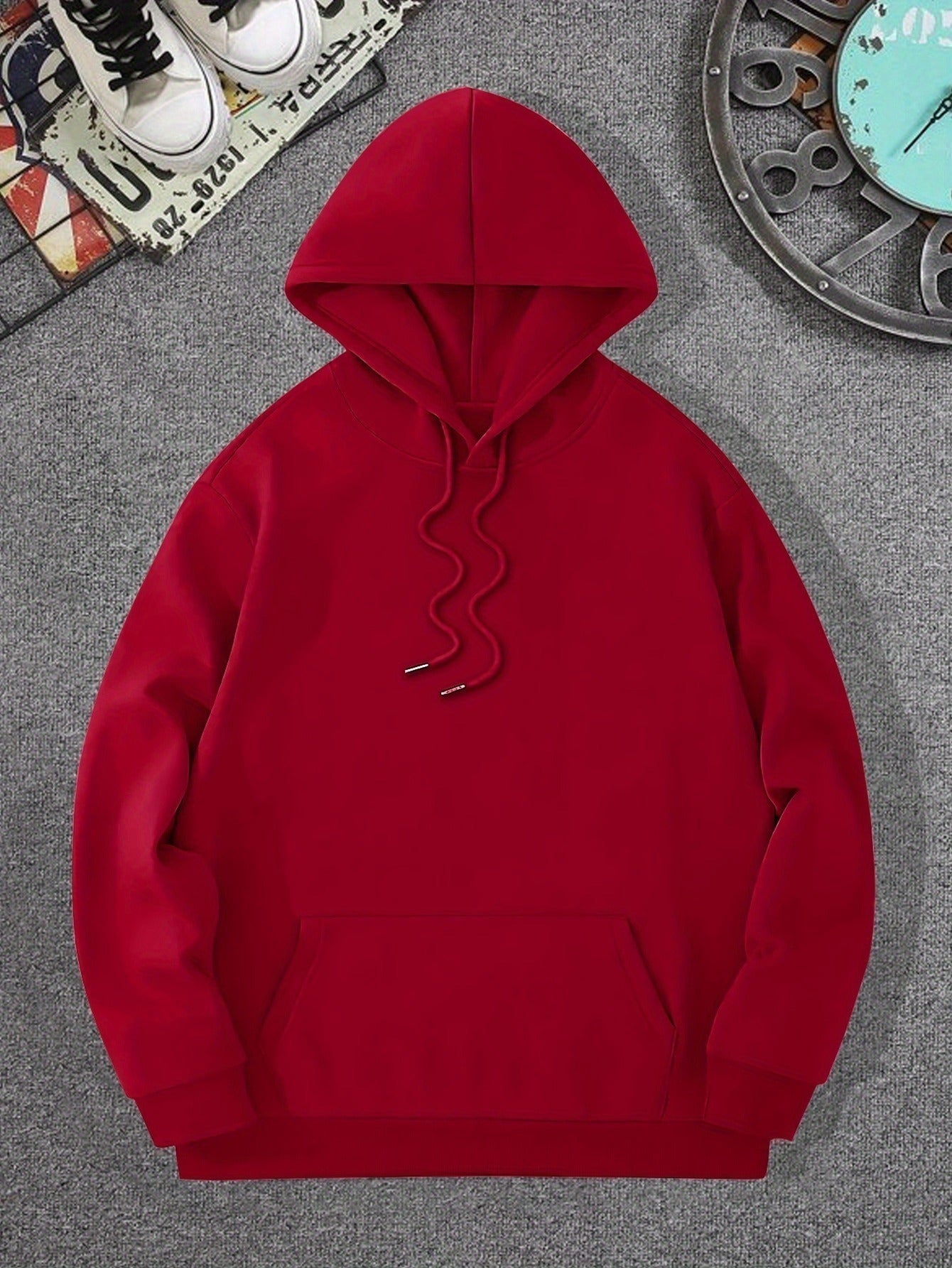 Spring/Fall Casual MVP Basketball Graphic Hoodie for Men - Knitted Fabric Regular Fit with Slight Stretch - Polyester & Elastane Blend, Geometric-Pattern, Hooded Pullover - Fashion Sportswear