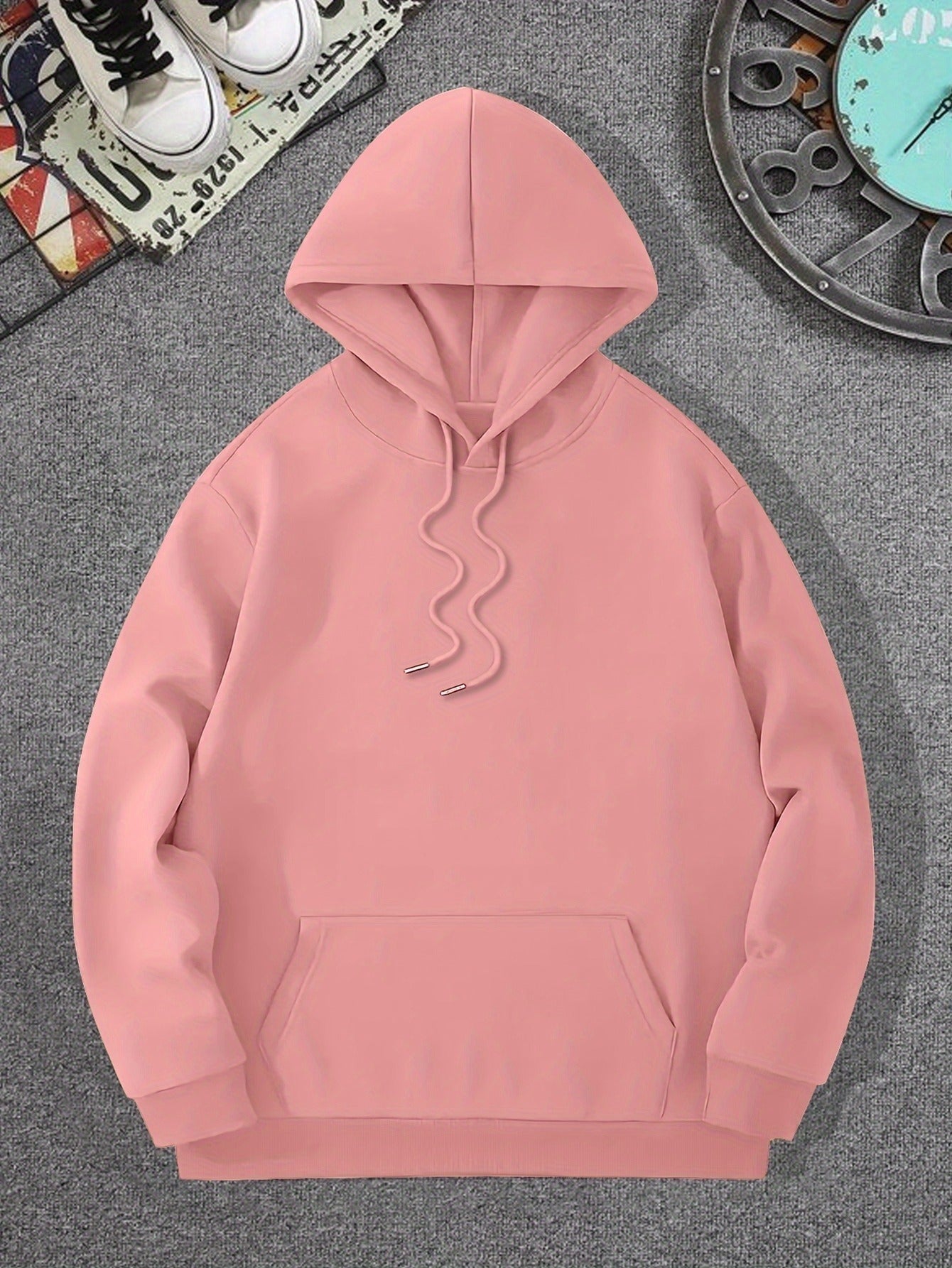 Spring/Fall Casual MVP Basketball Graphic Hoodie for Men - Knitted Fabric Regular Fit with Slight Stretch - Polyester & Elastane Blend, Geometric-Pattern, Hooded Pullover - Fashion Sportswear