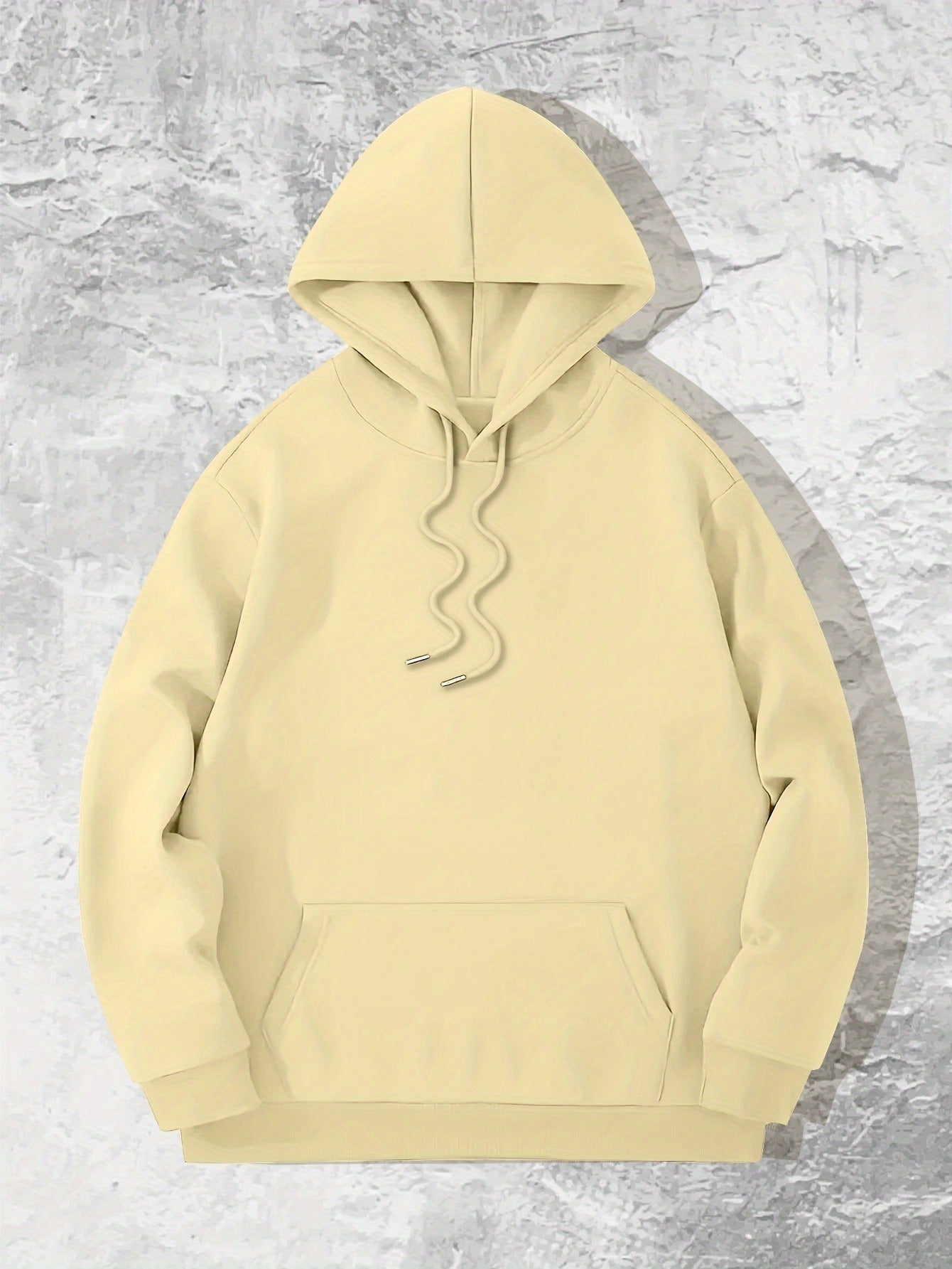 Men's Spring/Autumn Vintage Trendy Hoodie, Japanese Style, Geometric Pattern, Knitted Fabric, Casual Polyester, Regular Fit, Pullover with Hood