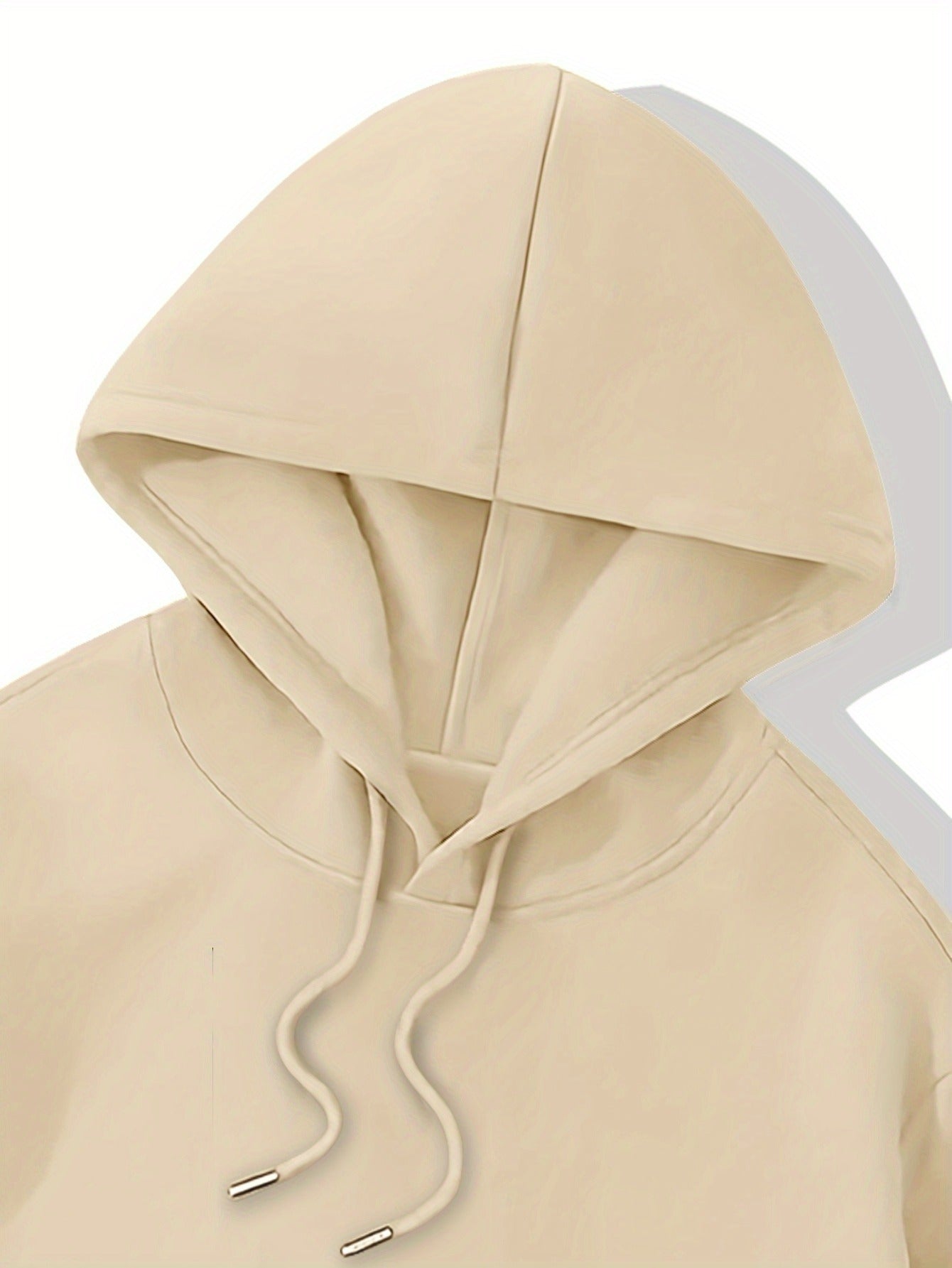 Men's Casual Hooded Sweatshirts with Kangaroo Pocket - Spring/Fall Knit Fabric Pullover with Geometric Pattern, Regular Fit, Polyester Blend with Elastane, Slight Stretch Hoodie