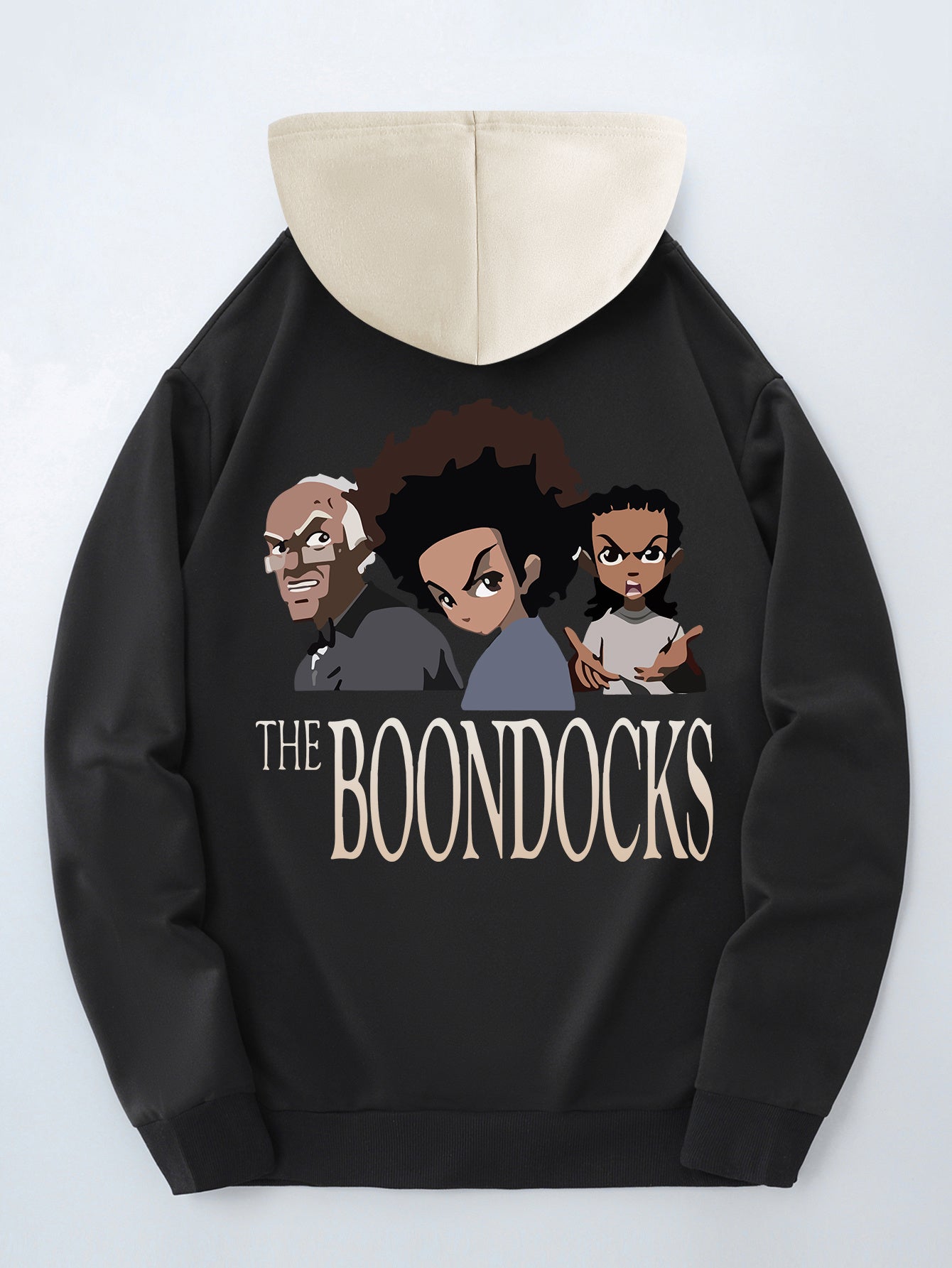 Men's Trendy Color-Block Hoodie with Drawstring & Kangaroo Pocket - Casual Letter Print Pullover, Perfect for Fall/Winter