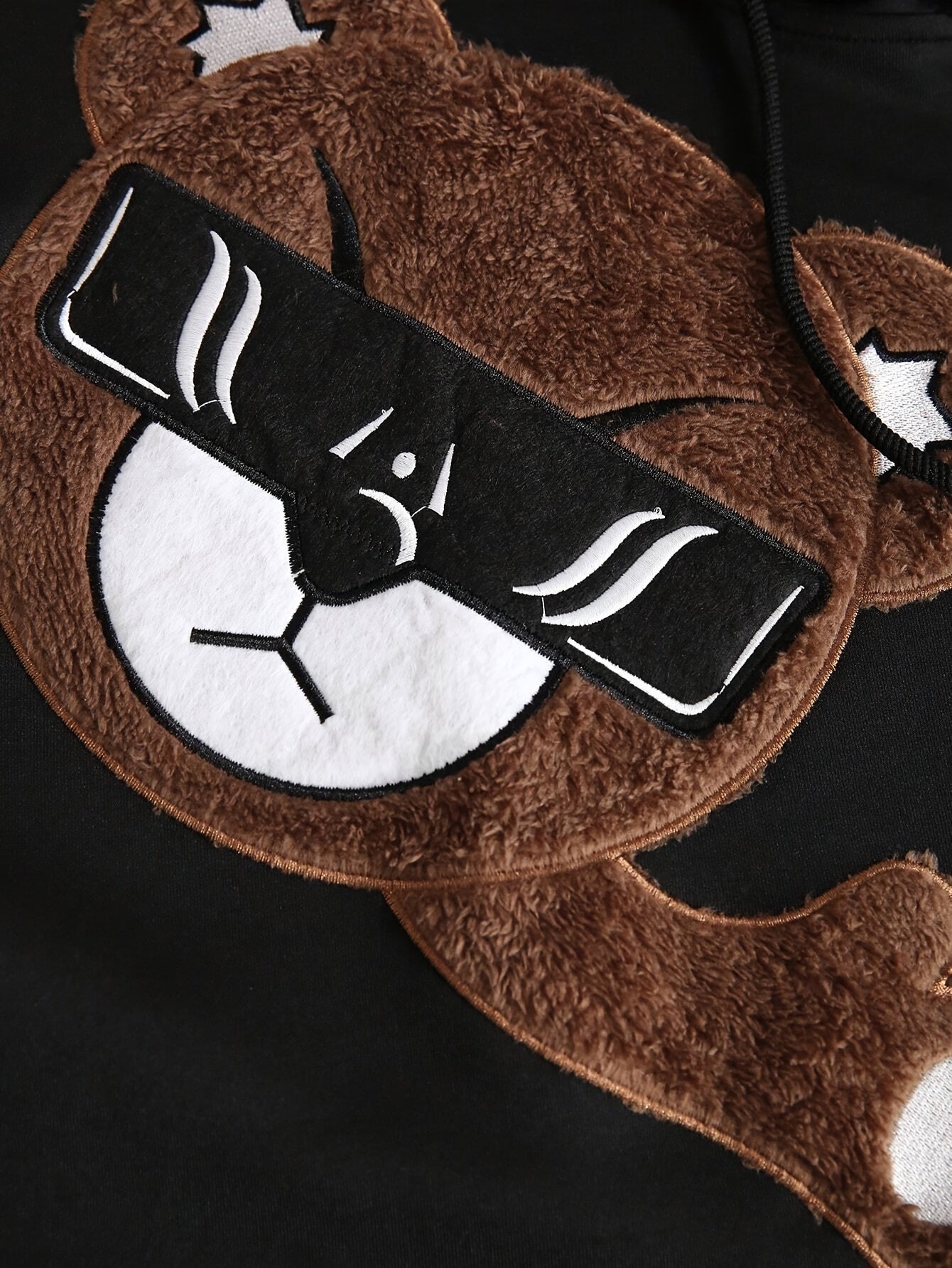 Men's Color Block Bruin Graphic Print Hoodie, Casual Long Sleeve Hooded Sweatshirt For Fall Winter Outdoor