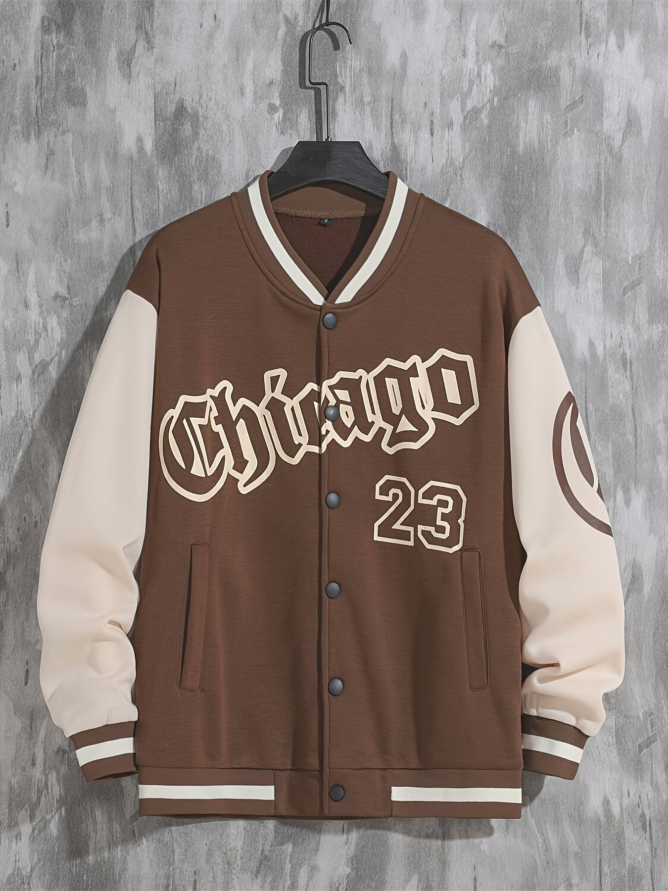 Spring And Autumn Street Men's Fashion Trend Loose Casual Baseball Uniform Jacket, Suitable For Outdoor And Dating