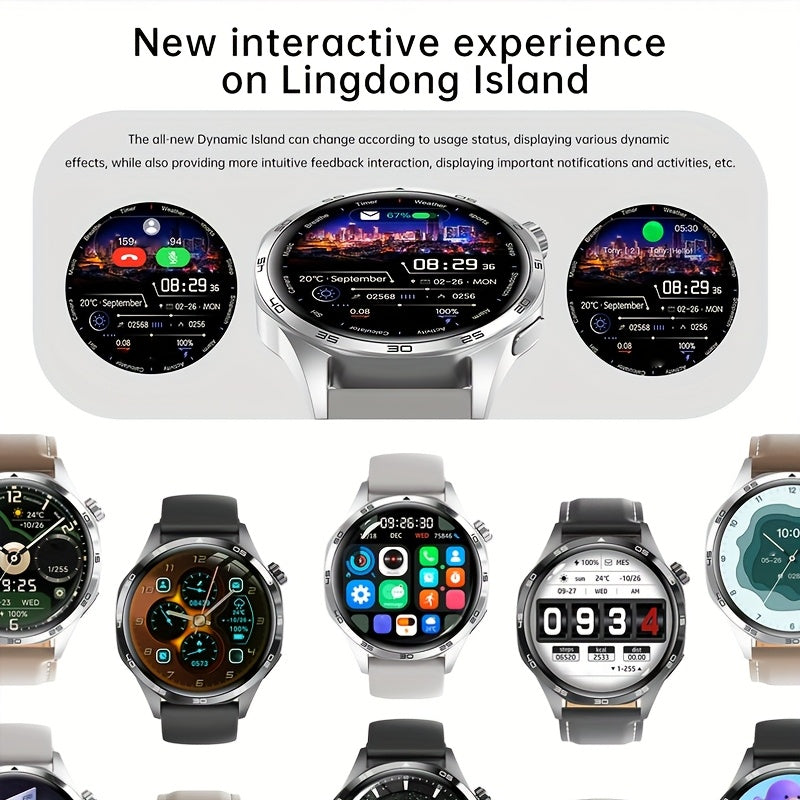 New Watch 5 Pro Smartwatch With 1.53-inch High-definition Screen, Voice Calling, Wireless Calling, NFC Access Control, Outdoor Sports Trajectory Smartwatch With Voice Assistant, Compass, Pedometer, Suitable For Android/iPhone