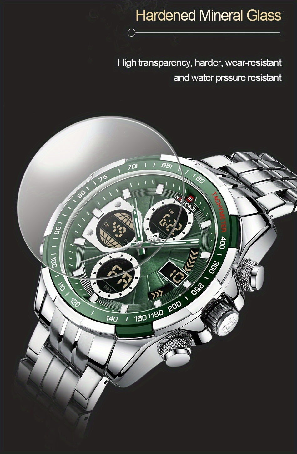 NAVIFORCE Watches with Dual Display, Waterproof Men'S Watch, Perfect for Gifting.