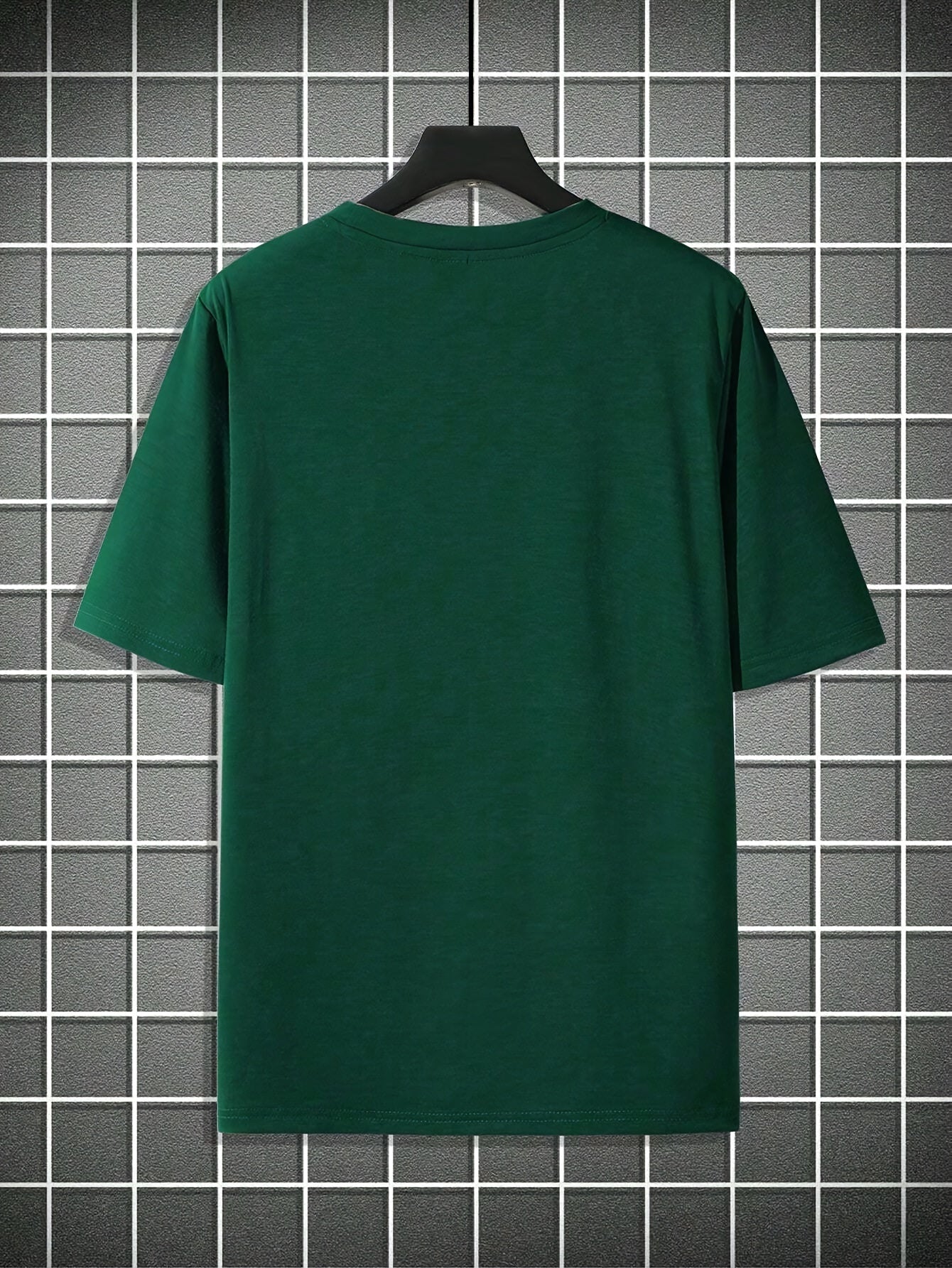 1pc Men's Casual Polyester T-Shirt with Geometric Pattern Print, Round Neck, Short Sleeve, Regular Fit, Summer Tee - 180gsm Knitted Fabric