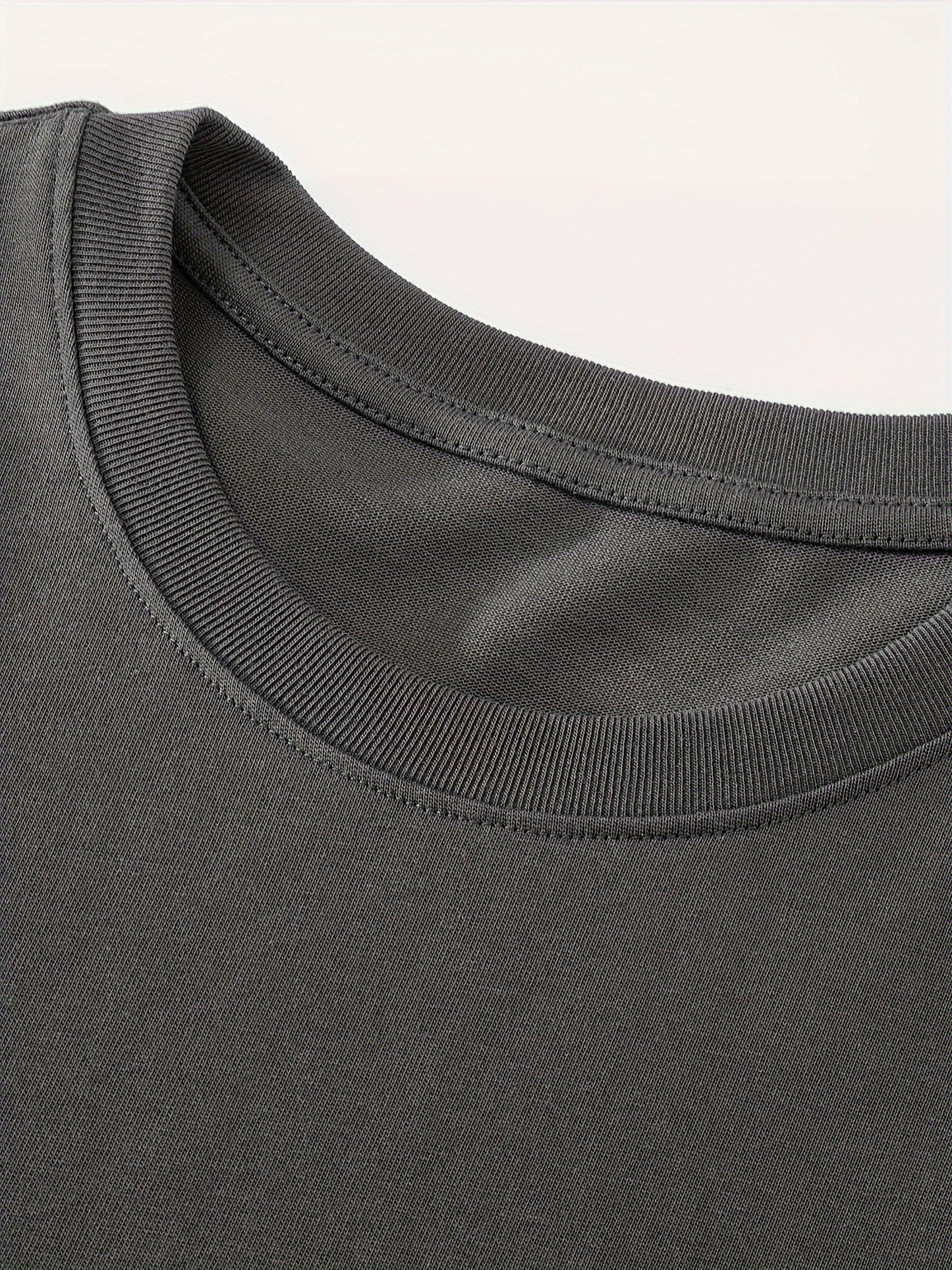 Men's Casual Cotton T-Shirt with Unique Letter Print - Loose Fit, Round Neck, Short Sleeve Tee for Summer