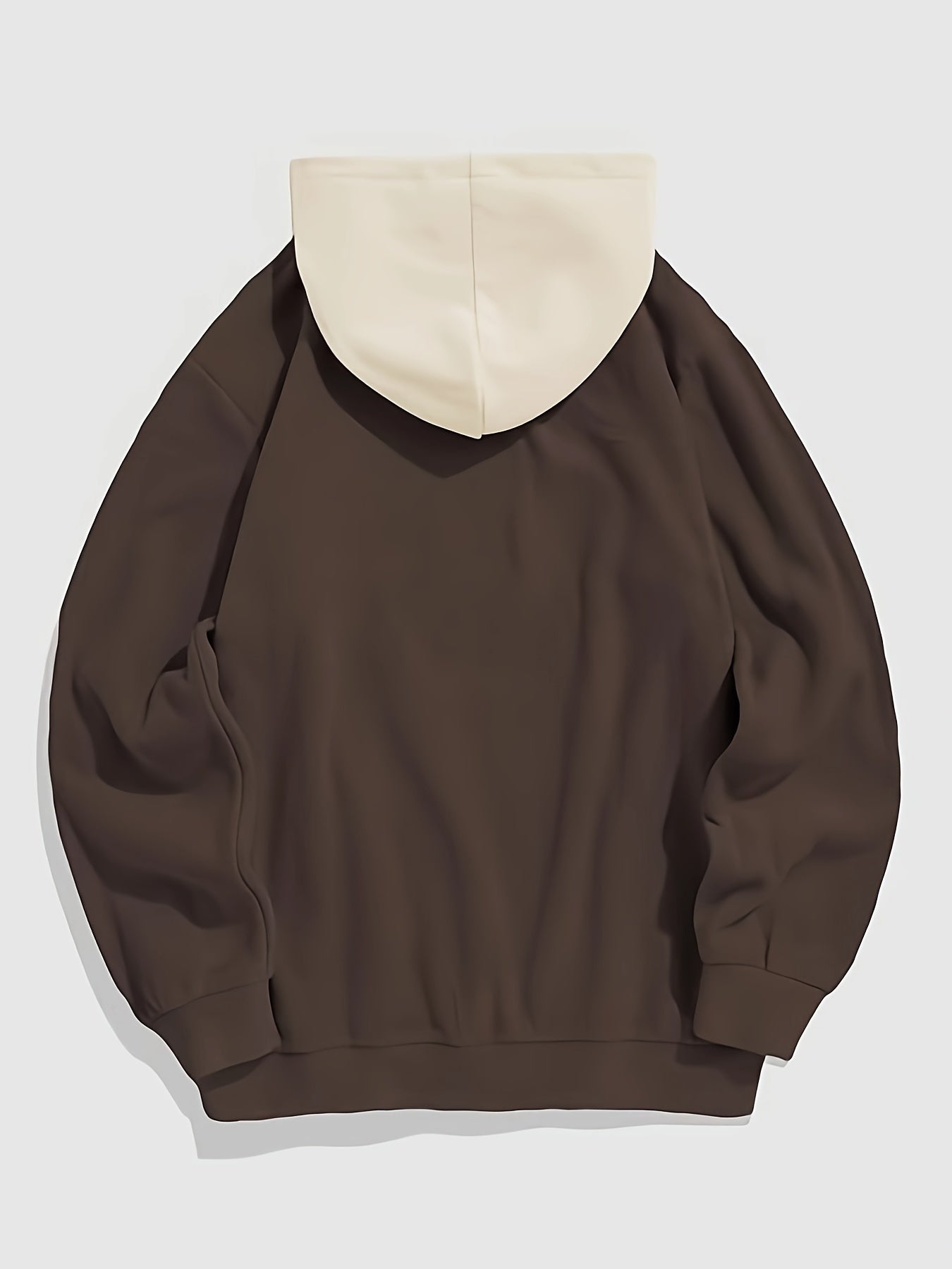 Men's Casual Cotton Pullover Hoodie With Contrast Stitching, Short Sleeve, Classic Fit, Knitted Fabric, Perfect For Daily Wear And Streetwear