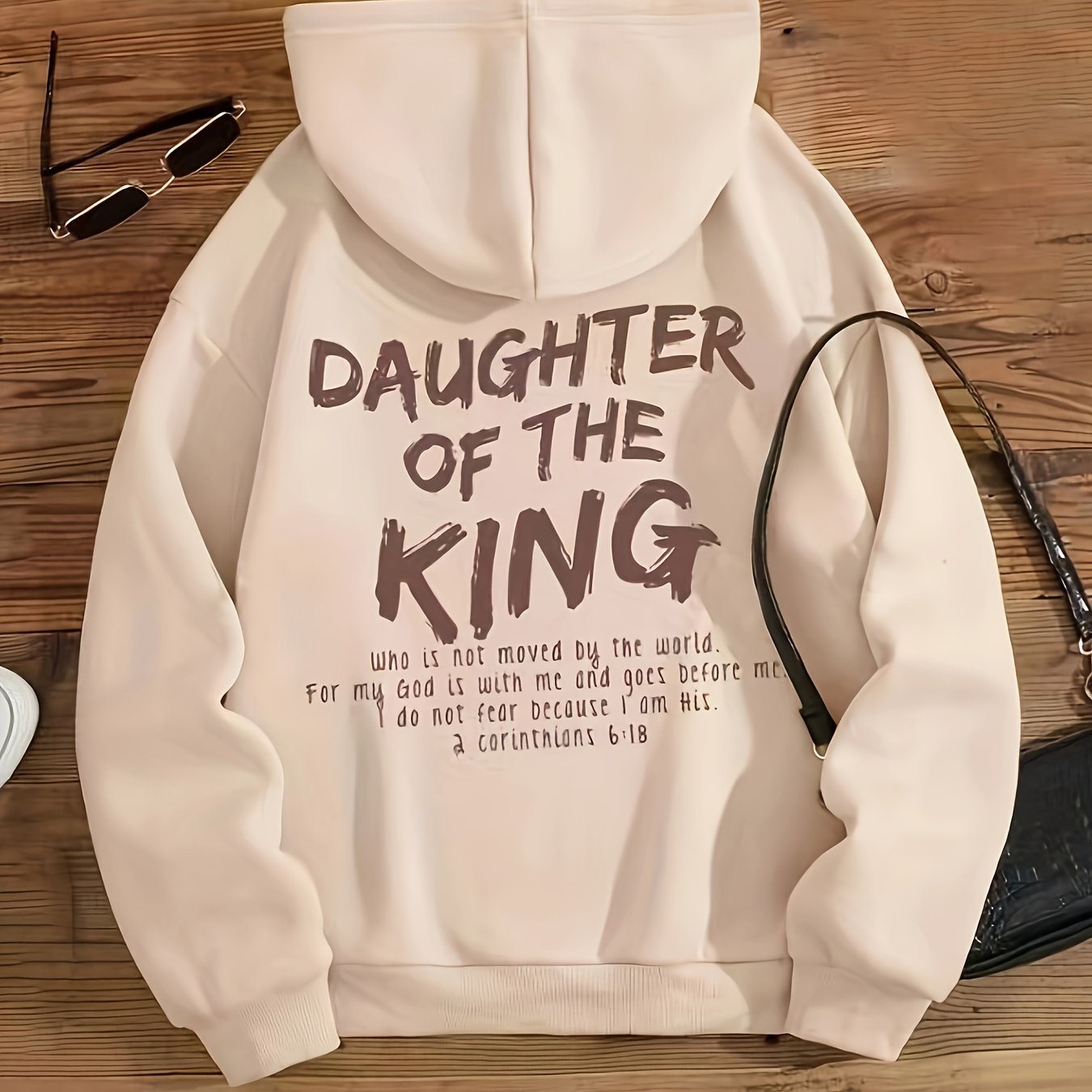 Letter Print Kangaroo Pocket Hoodie, Casual Long Sleeve Drawstring Hoodies Sweatshirt, Women's Clothing