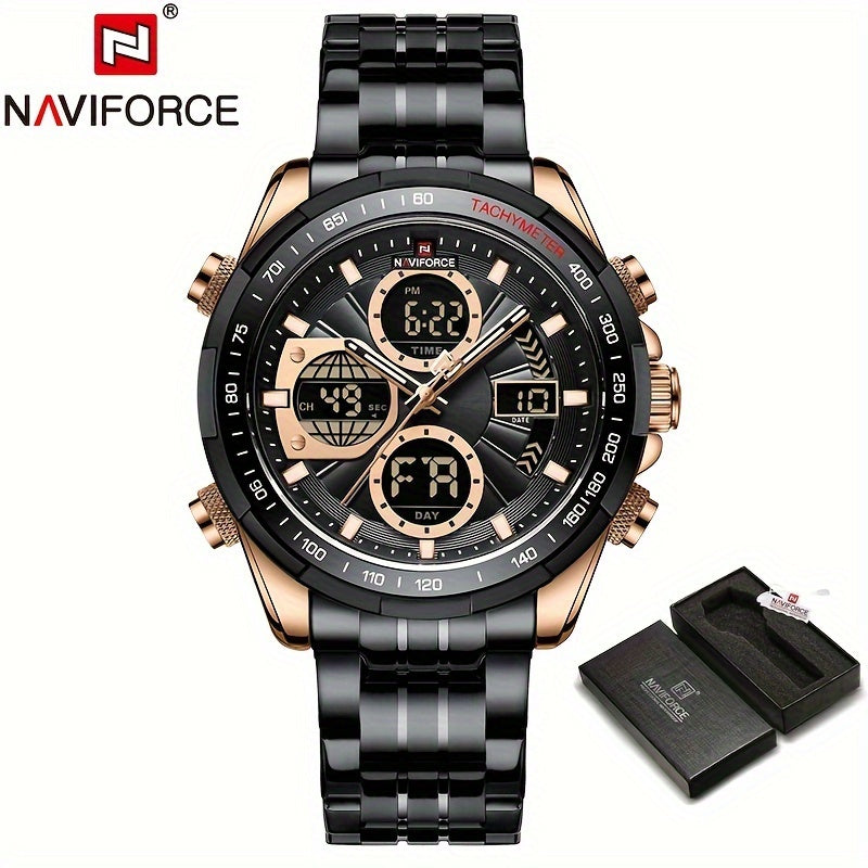 NAVIFORCE Watches with Dual Display, Waterproof Men'S Watch, Perfect for Gifting.