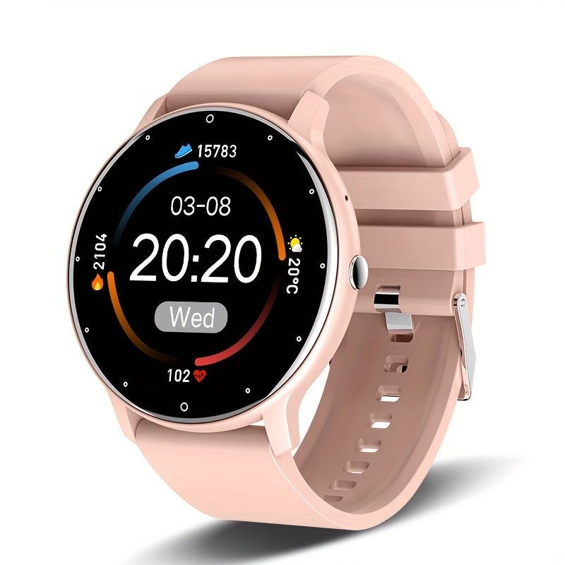 LIGE Smart Watch for Men & Women, Sports Multifunction,, Full Touch Screen, Zinc Alloy Case, Stainless Steel Strap, Digital Display, Date Feature, Rechargeable Lithium Polymer Battery, Compatible with Android & iOS, Round Dia
