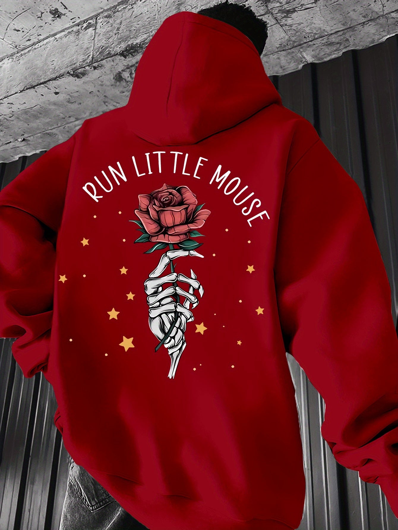 Men's Casual Hoodie with Geometric Print - Drawstring, Kangaroo Pocket Pullover Sweatshirt for Spring/Fall