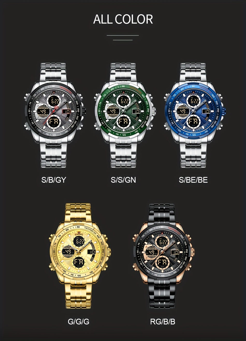 NAVIFORCE Watches with Dual Display, Waterproof Men'S Watch, Perfect for Gifting.