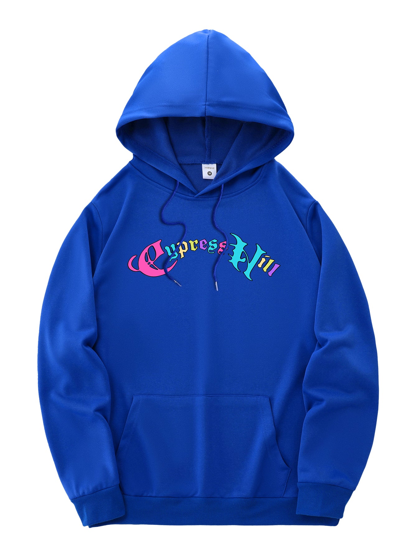 Men'S Fashion Hoodie with Cypress Hill Geometric Cartoon Print - All Season Casual Knit Polyester Sweatshirt with Hood, Drawstring, Kangaroo Pocket, Regular Fit - Unisex Stylish Pullover