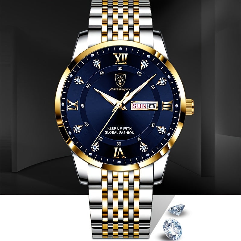 Men's Stylish Quartz Watch - 1 Piece, Elegant Timepiece for Formal Occasions