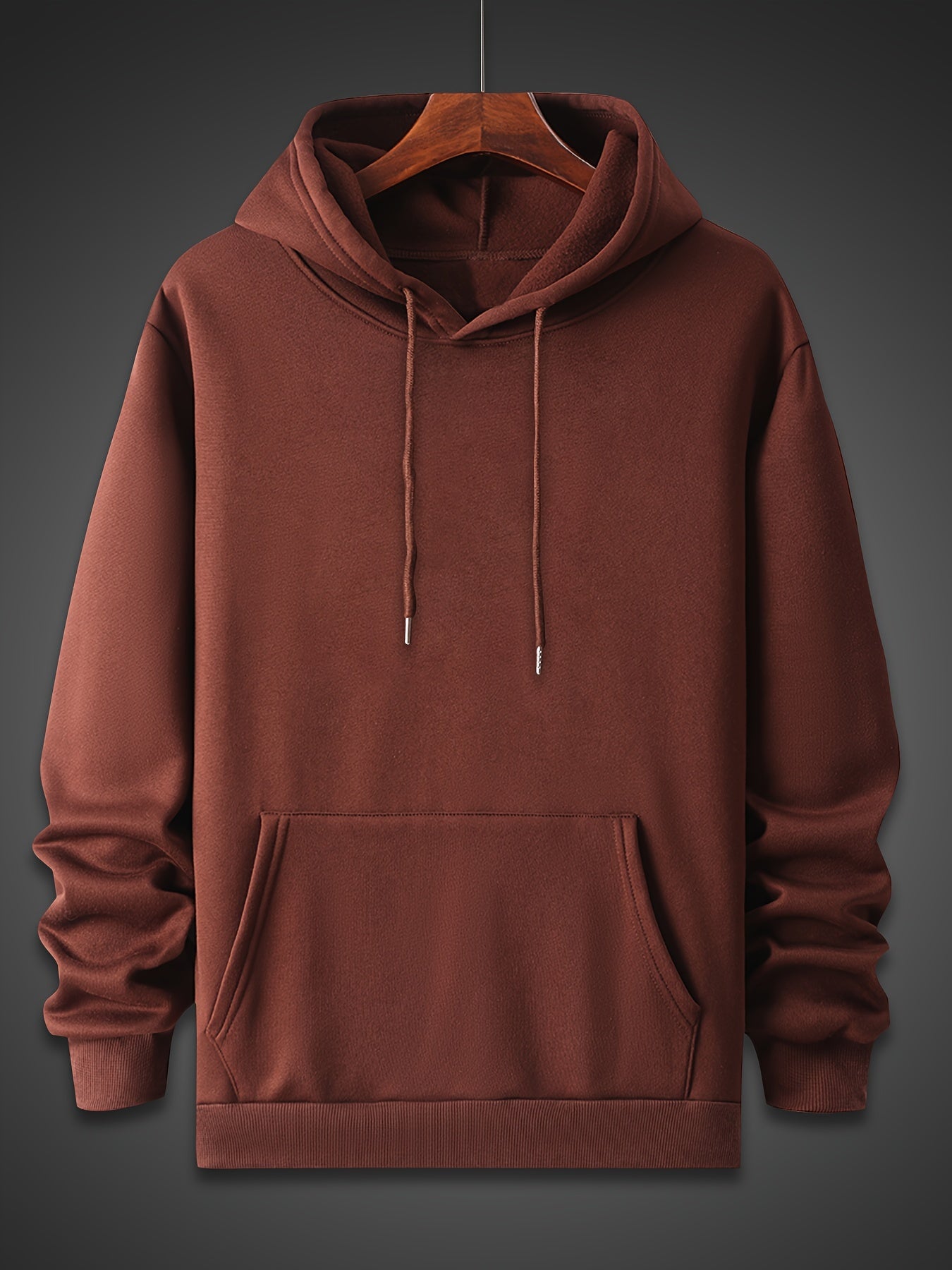 MAKE MONEY NOT FRIENDS Print Kangaroo Pocket Hoodie, Casual Long Sleeve Hoodies Pullover Sweatshirt, Men's Clothing, For Fall Winter