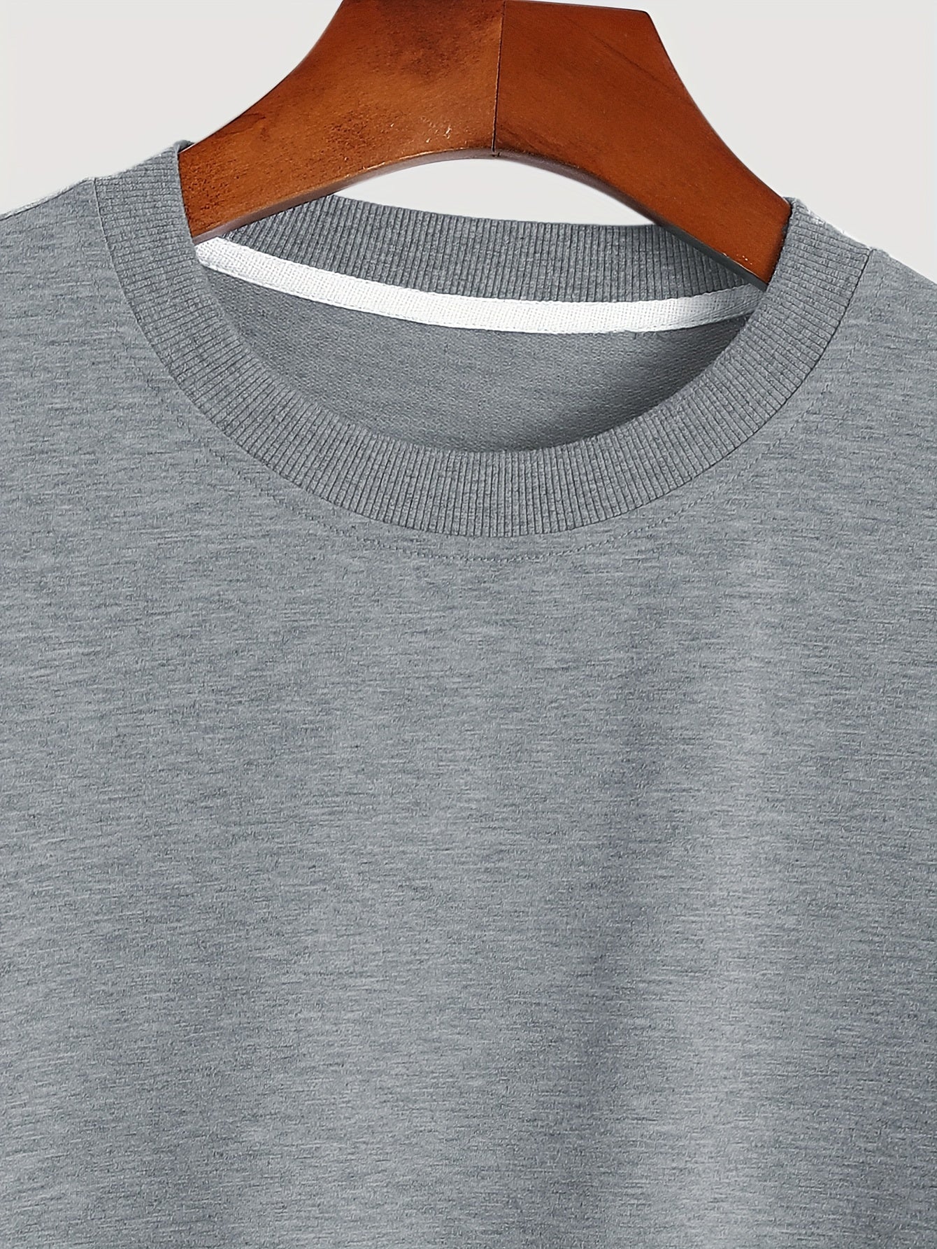 Men's Casual Long Sleeve Crew Neck Sweatshirt with Cool Bear Print - Soft Polyester Blend, Perfect for Fall & Winter