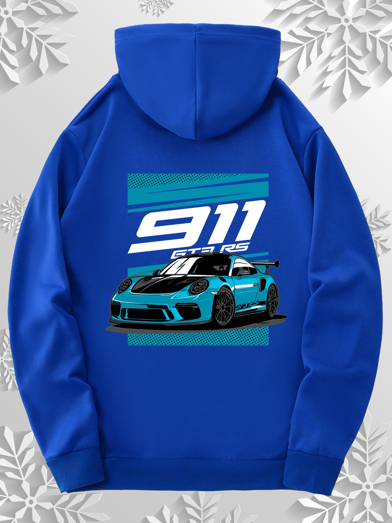 Cartoon sports car style hoodie | Cool racing car print design on the back, simple front, paying tribute to the classics, 9 colors to freely match, the best choice for car enthusiasts!