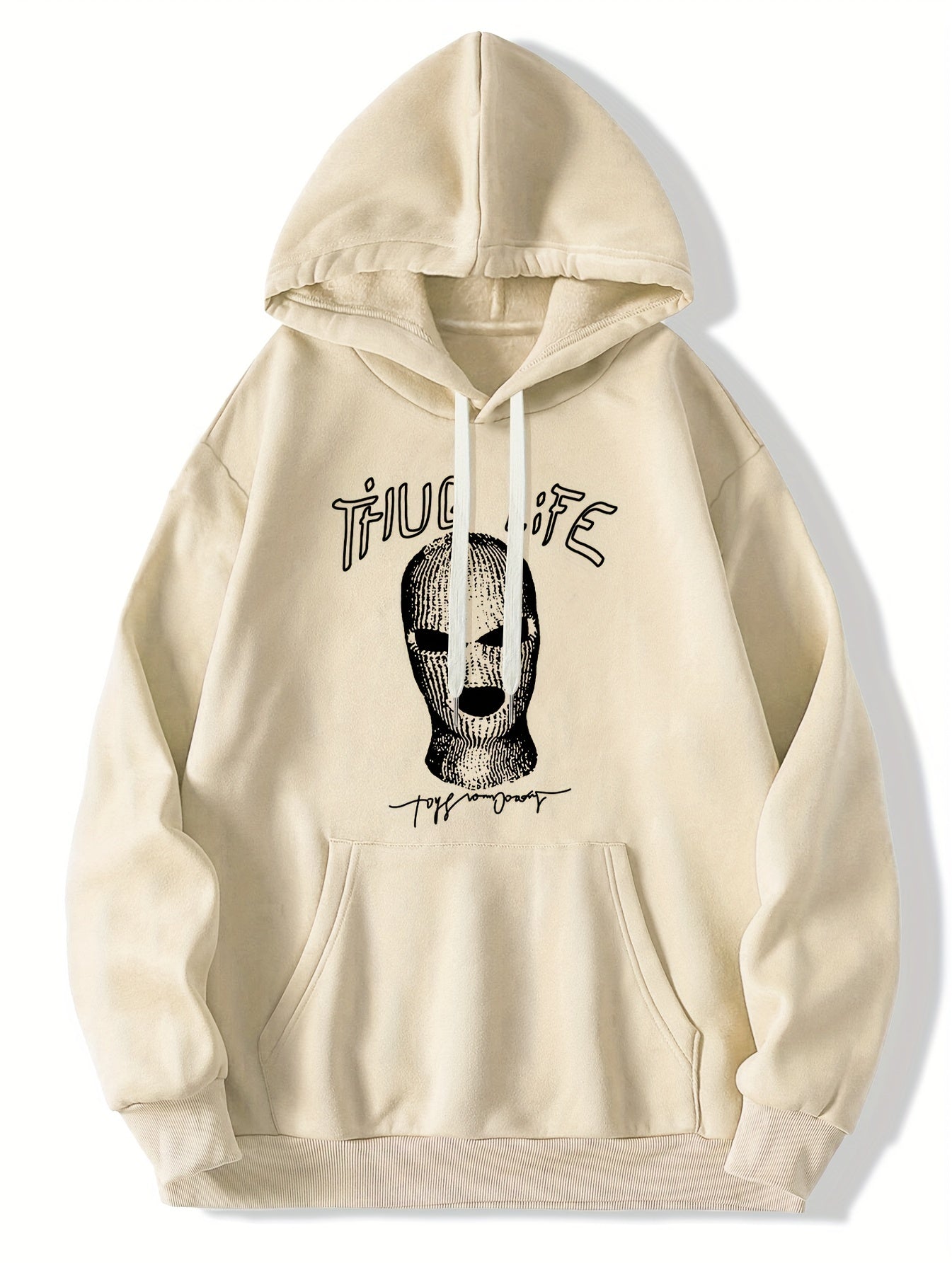 Mask Pattern Print Hooded Sweatshirt, Hoodies Fashion Casual Tops For Spring Autumn, Men's Clothing