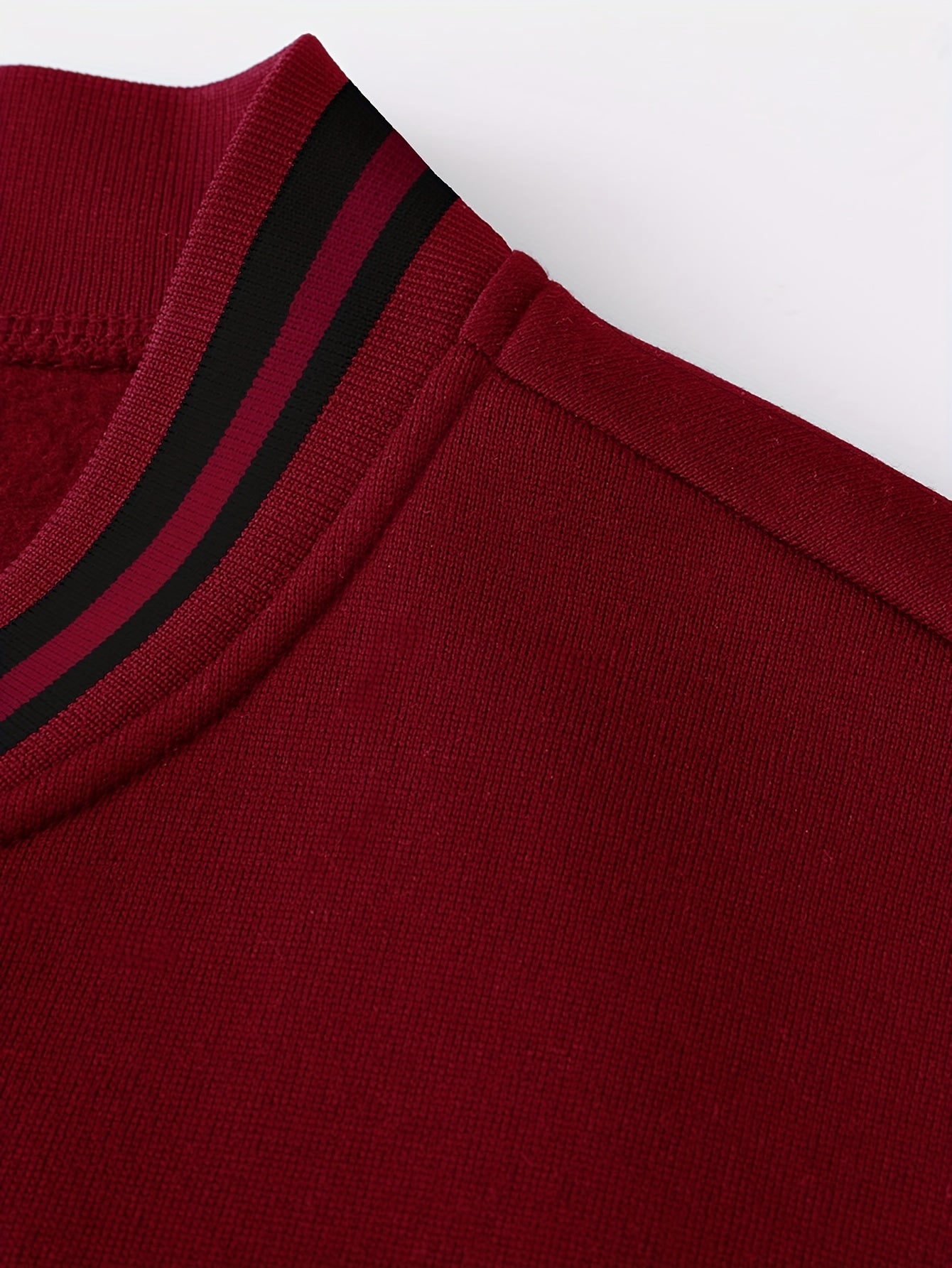 Men's Color Block Varsity Jacket, Casual Baseball Jacket With Letter Embellishment, Comfortable Fit Outerwear