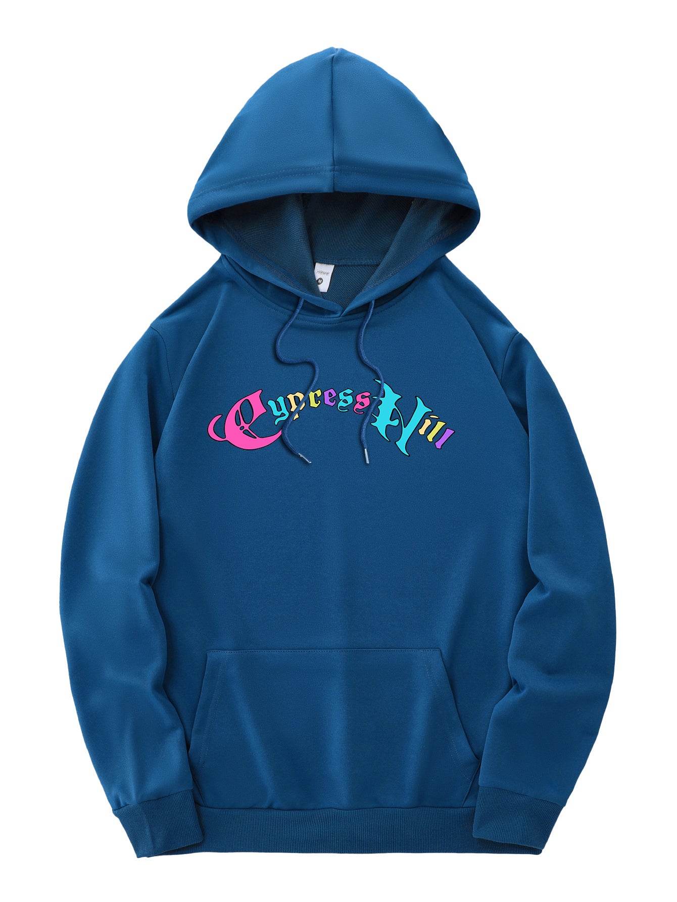 Men'S Fashion Hoodie with Cypress Hill Geometric Cartoon Print - All Season Casual Knit Polyester Sweatshirt with Hood, Drawstring, Kangaroo Pocket, Regular Fit - Unisex Stylish Pullover