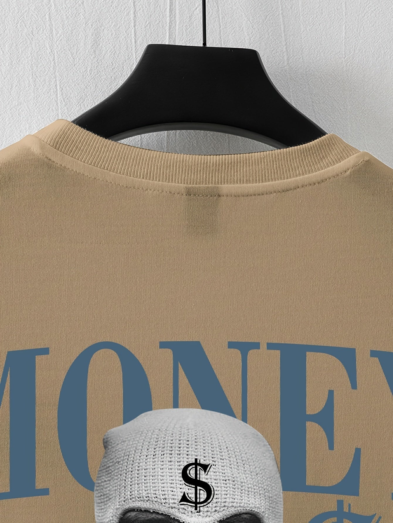 Men'S Streetwear Graphic Money & Wealth Print T-Shirt - 100% Polyester Crew Neck Short Sleeve Loose-Fit Shirt with Slight Stretch - Summer Knit Fabric Geometric Pattern Tee