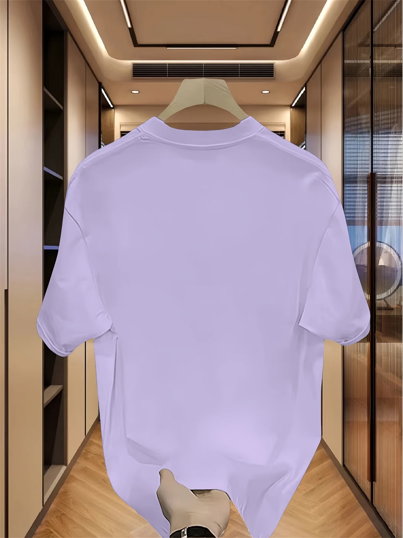 Men's Trendy Bear Print Short Sleeve T-Shirt - Comfortable Polyester Blend, Round Neck, Machine Washable for Summer, Leisure Style, Conventional Version, Summer