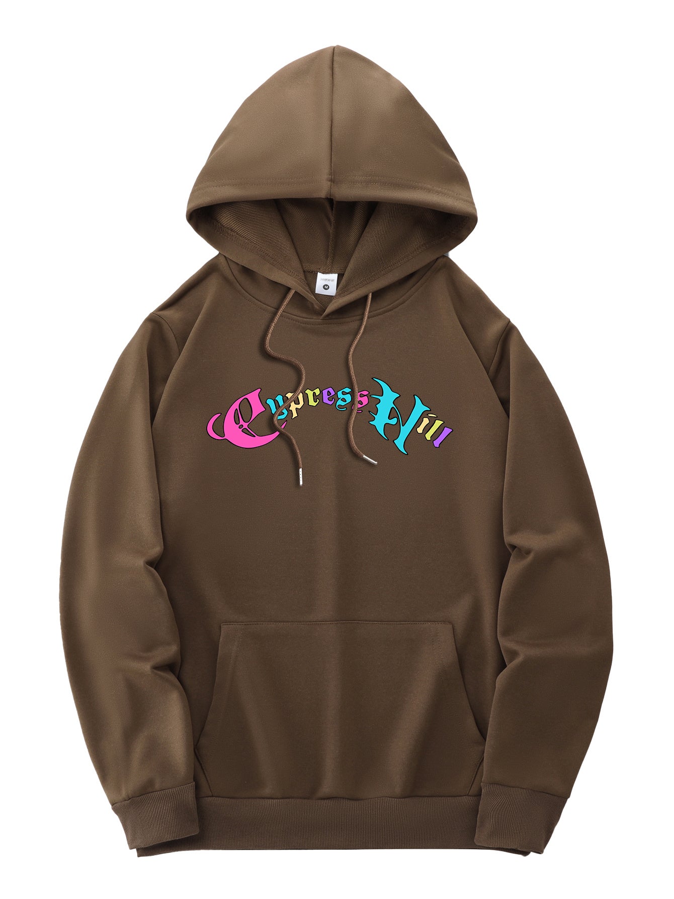 Men'S Fashion Hoodie with Cypress Hill Geometric Cartoon Print - All Season Casual Knit Polyester Sweatshirt with Hood, Drawstring, Kangaroo Pocket, Regular Fit - Unisex Stylish Pullover