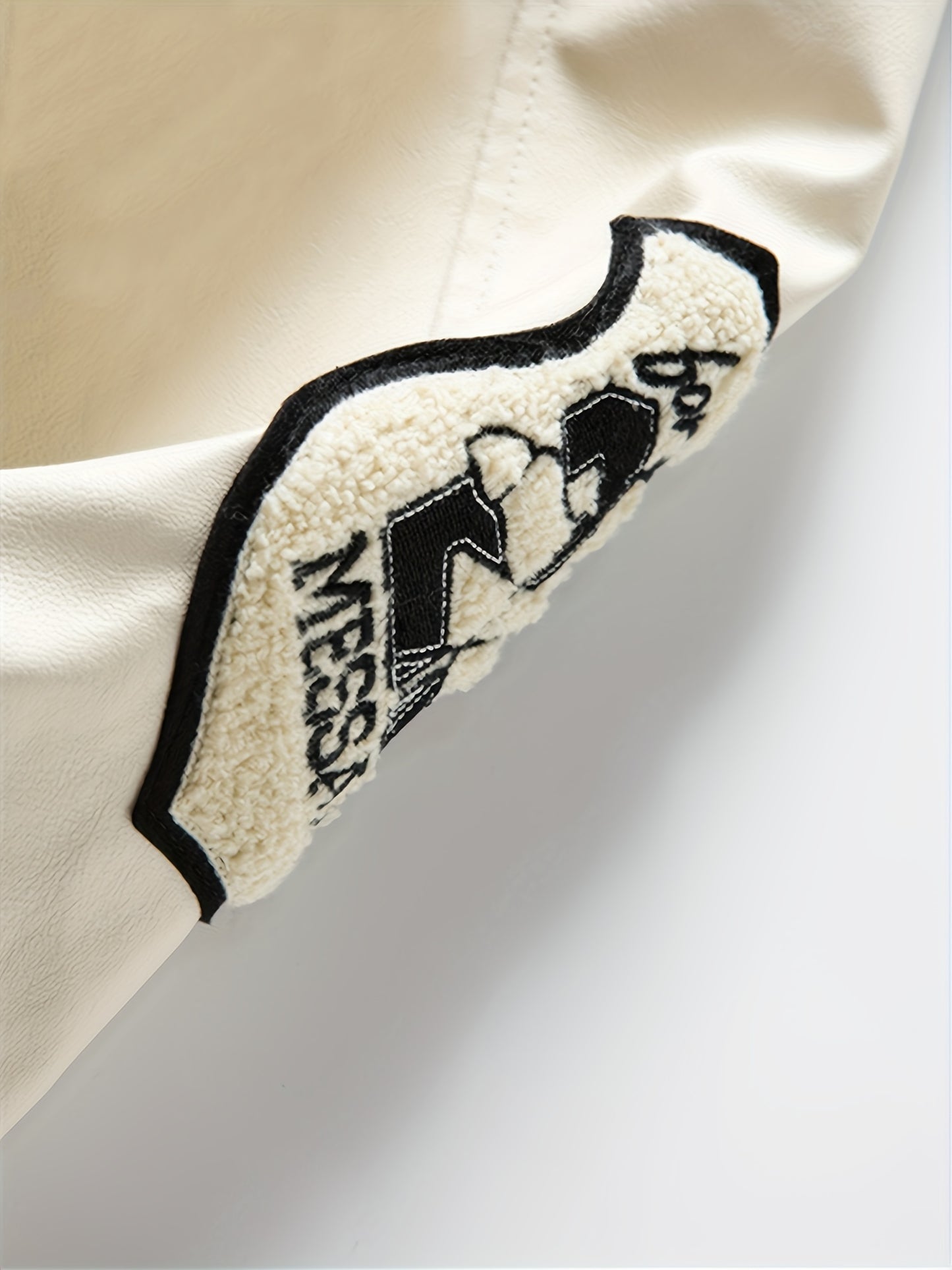 Embroidery Varsity Jacket, Men's Casual Color Block Button Up Jacket For Spring Fall School Baseball