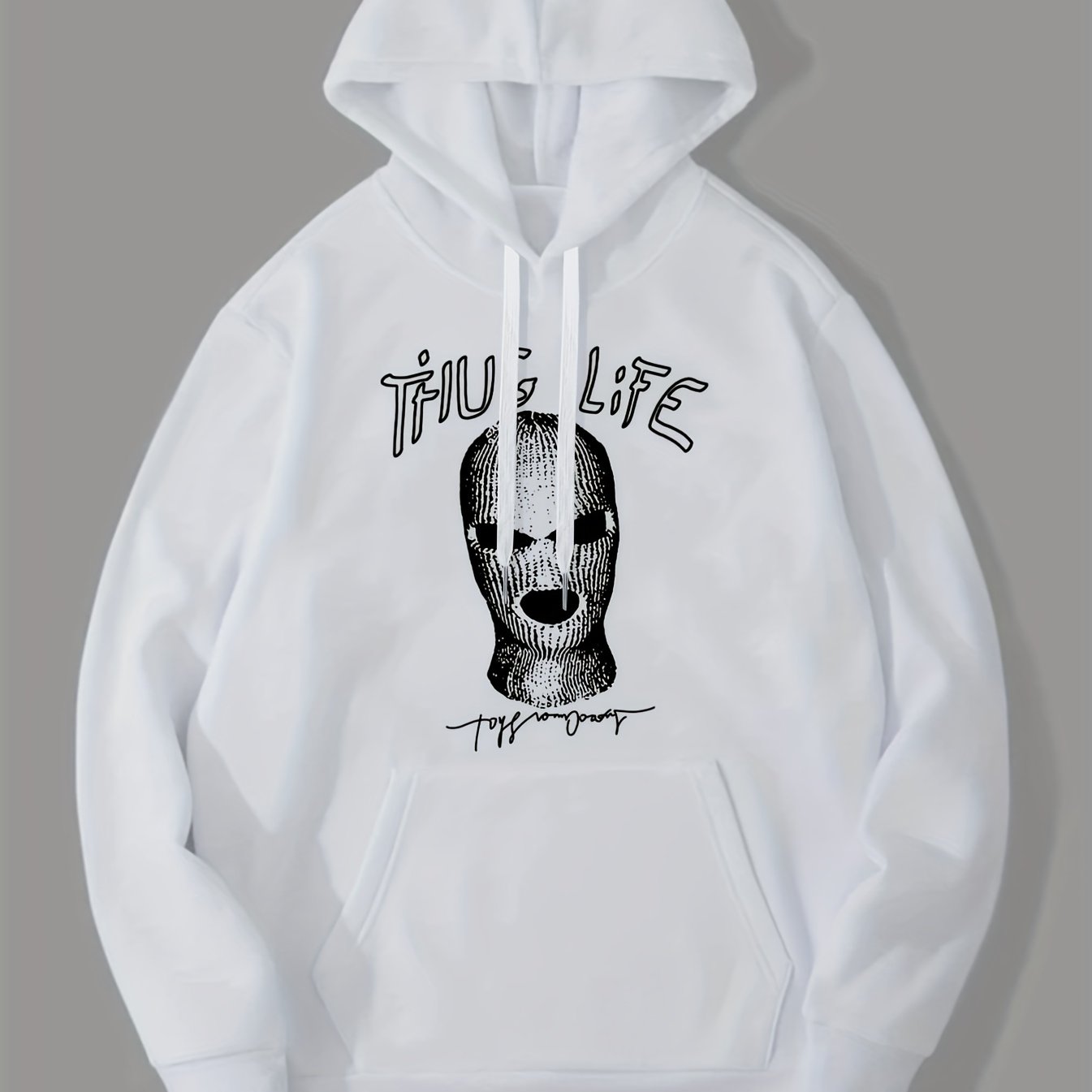 Mask Pattern Print Hooded Sweatshirt, Hoodies Fashion Casual Tops For Spring Autumn, Men's Clothing