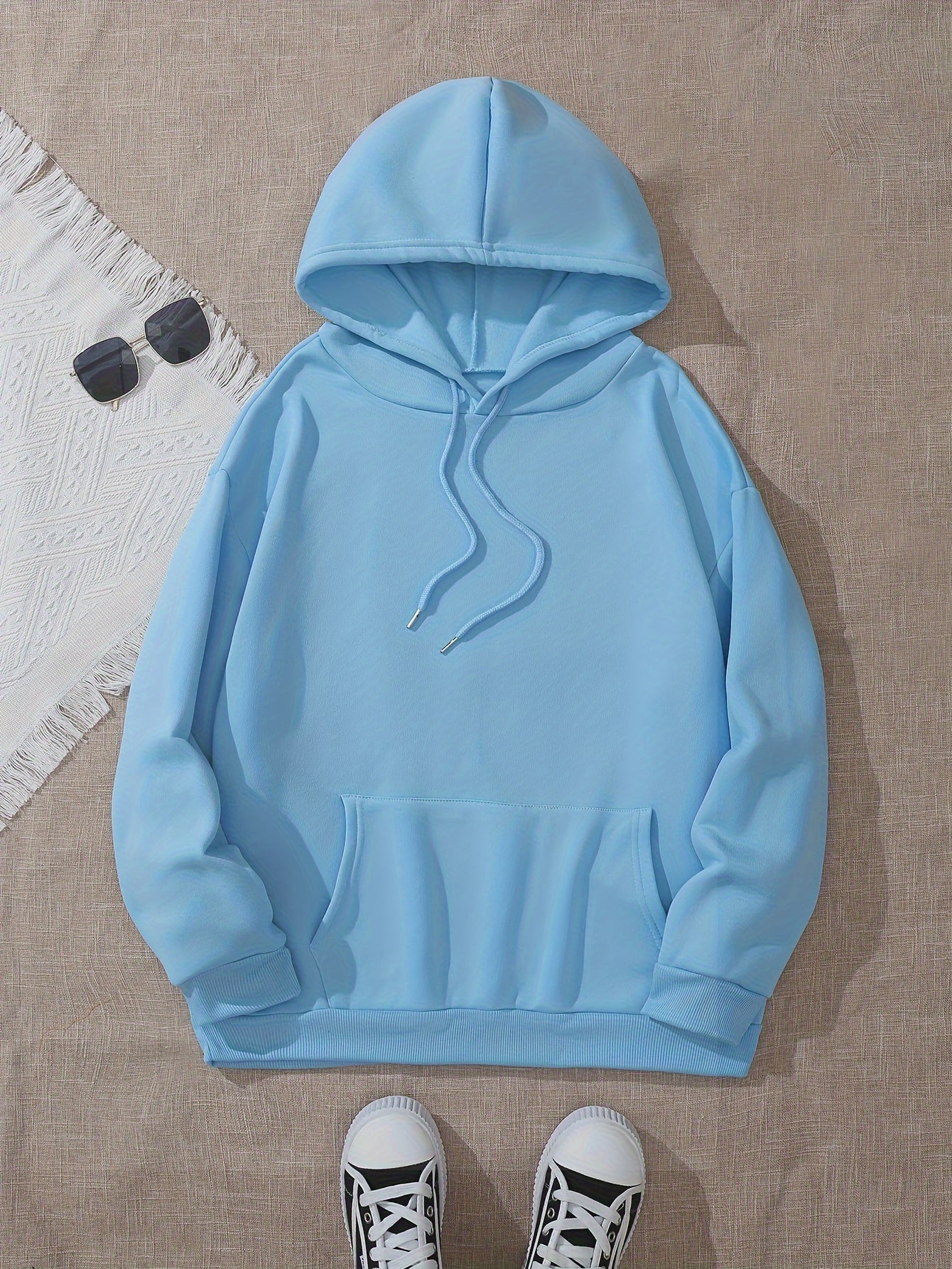 Personalized Letter Flowers Hoodie: Relaxed Regular Fits, Soft and Slightly Stretchable Polyester, Long Sleeve Design - Perfect for Fall/Winter Women