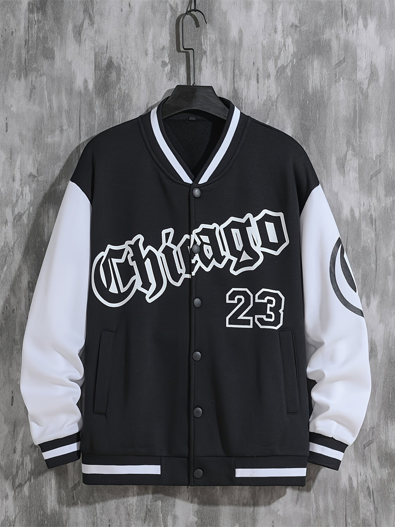 Spring And Autumn Street Men's Fashion Trend Loose Casual Baseball Uniform Jacket, Suitable For Outdoor And Dating