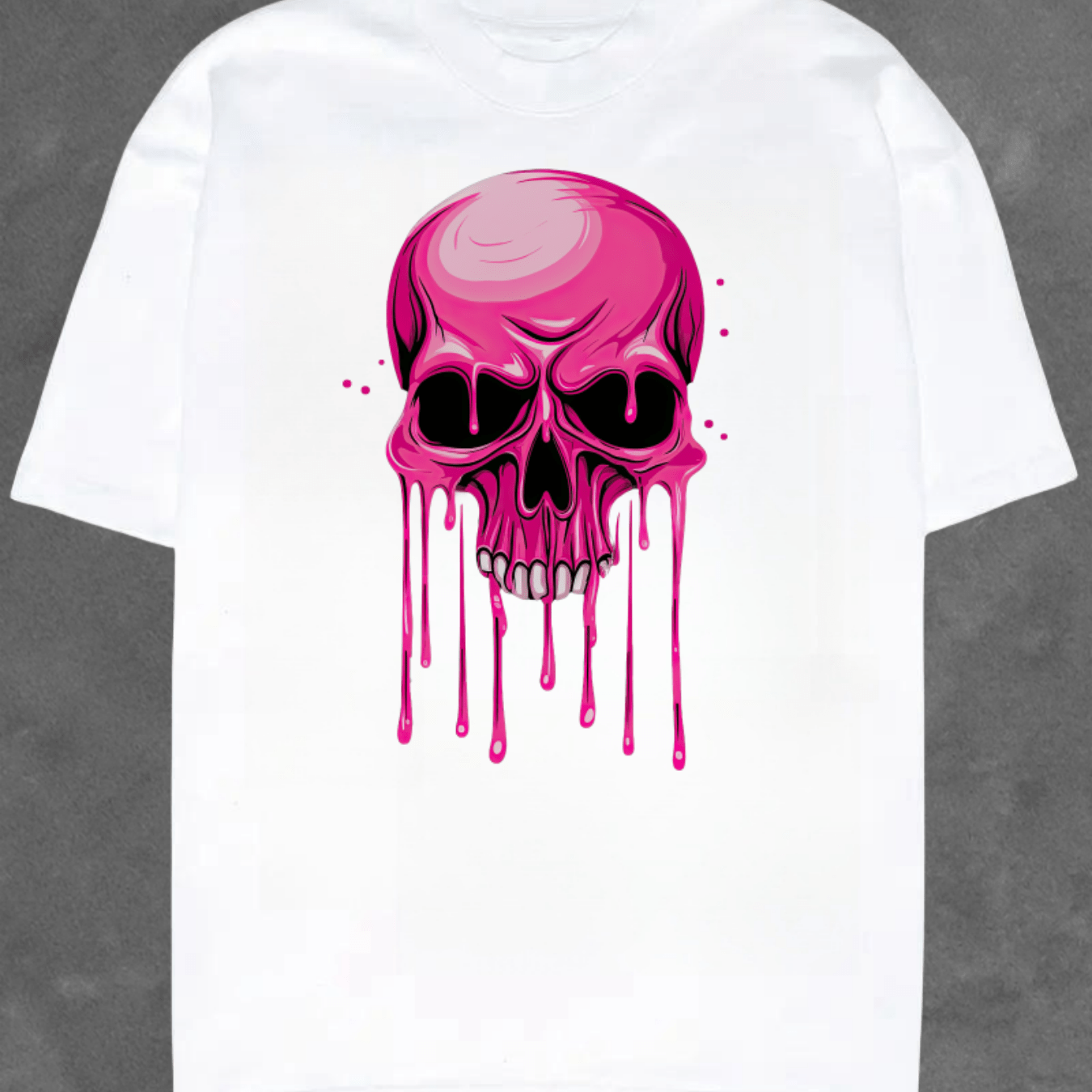 Men's Casual Cartoon Skull Graphic Tee - Soft Polyester, Round Neck, Short Sleeve, Machine Washable