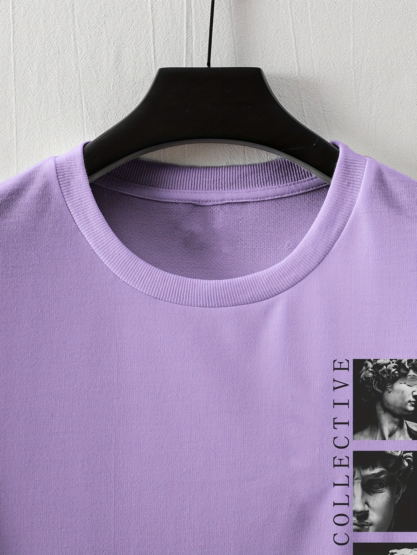 Men's Street Style Loose-Fit T-Shirt with Unique Back Print - Breathable Polyester, Machine Washable