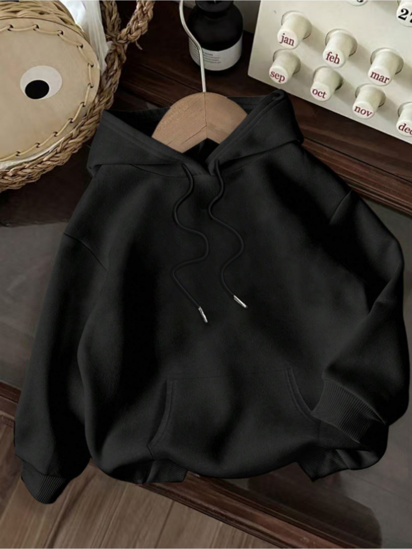 Women'S Casual Polyester Hoodie with Cherry Bow Graphic Print, Drawstring Hooded Sweatshirt, All-Season Knit Fabric Pullover, 100% Polyester, 250g/m² - Cozy & Stylish