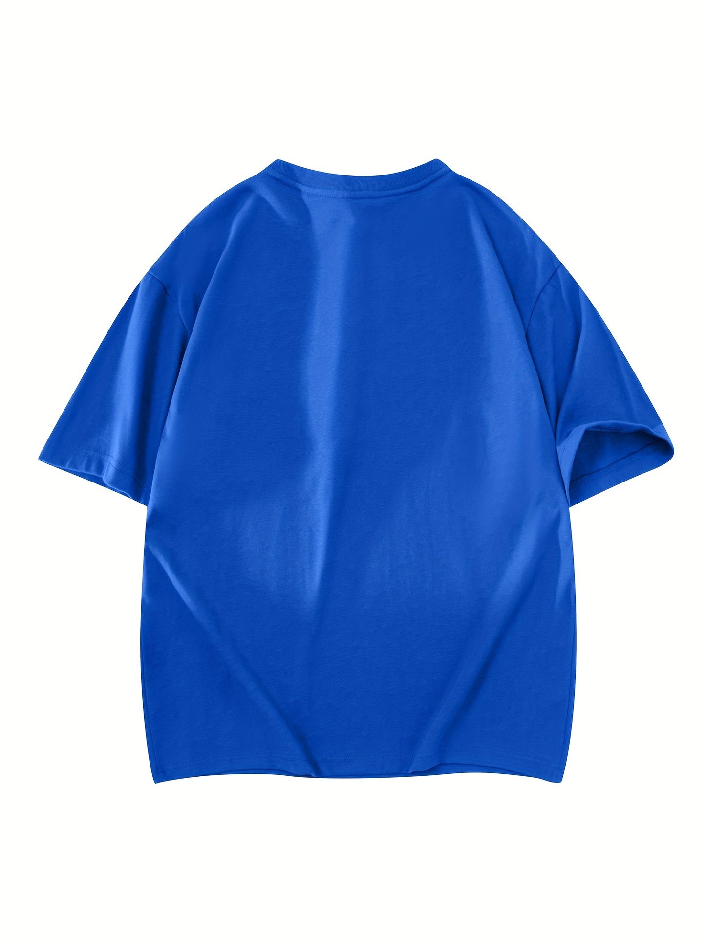 Men's Casual Cotton T-Shirt with Unique Letter Print - Loose Fit, Round Neck, Short Sleeve Tee for Summer