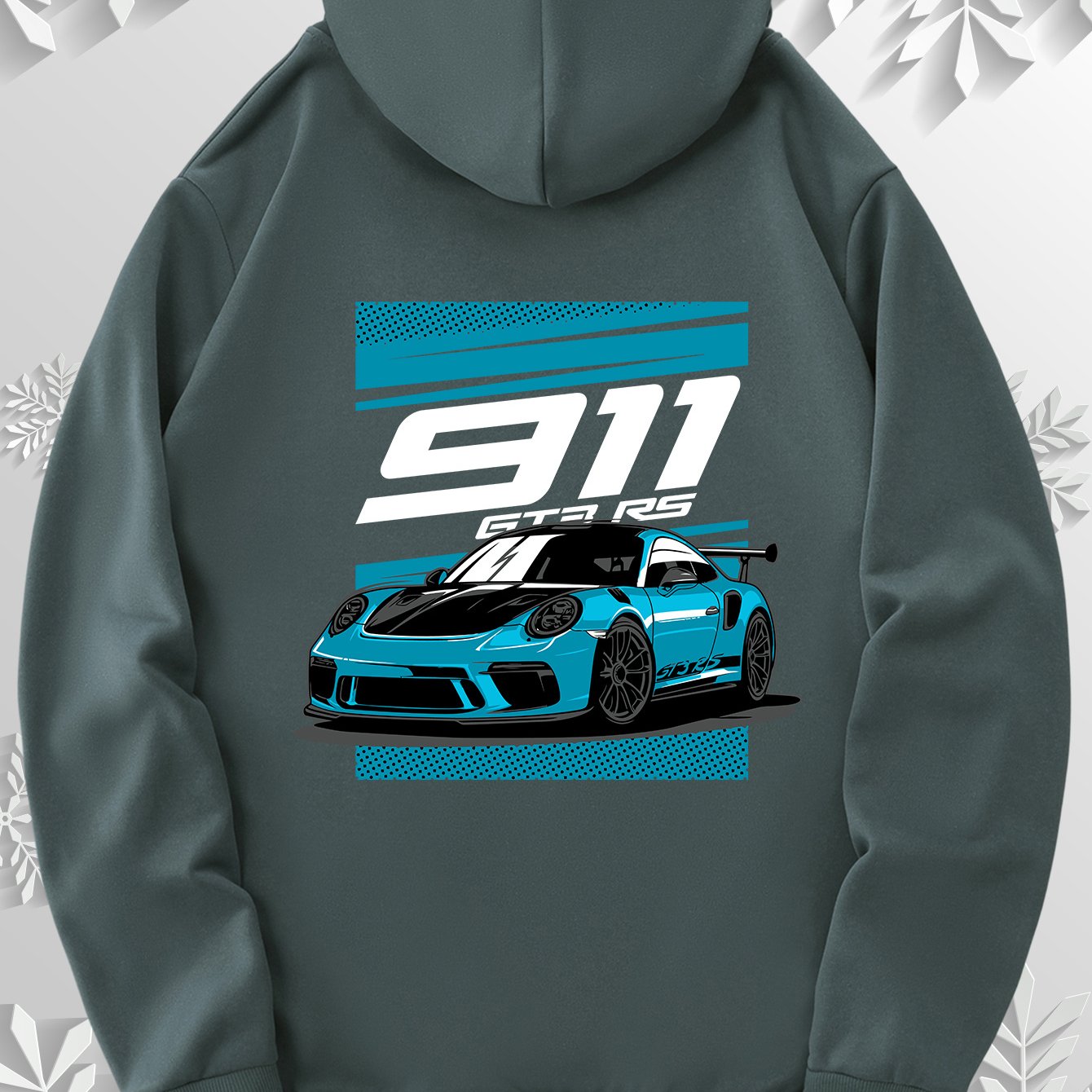 Cartoon sports car style hoodie | Cool racing car print design on the back, simple front, paying tribute to the classics, 9 colors to freely match, the best choice for car enthusiasts!