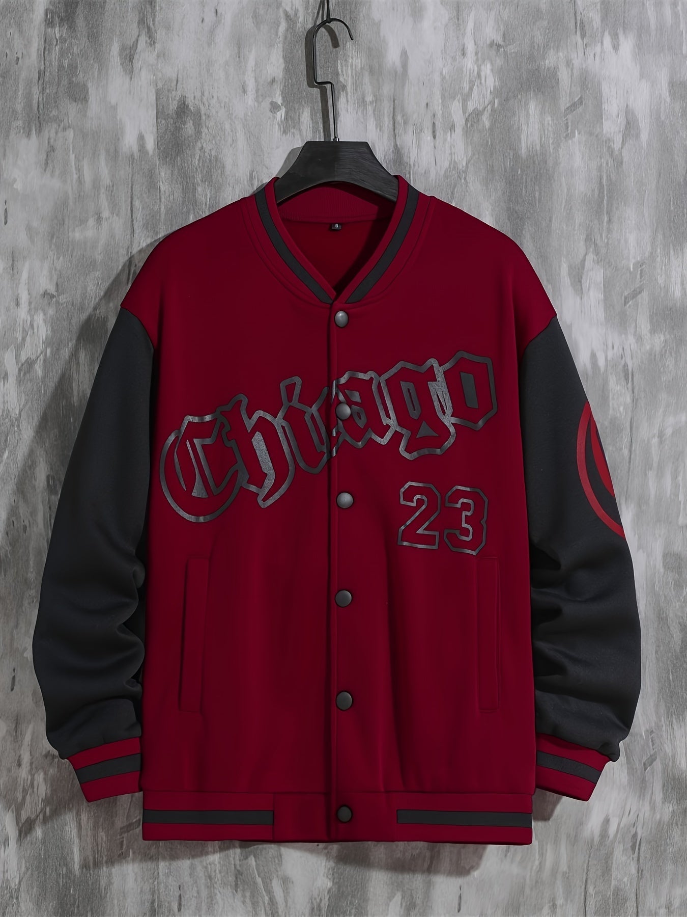 Spring And Autumn Street Men's Fashion Trend Loose Casual Baseball Uniform Jacket, Suitable For Outdoor And Dating